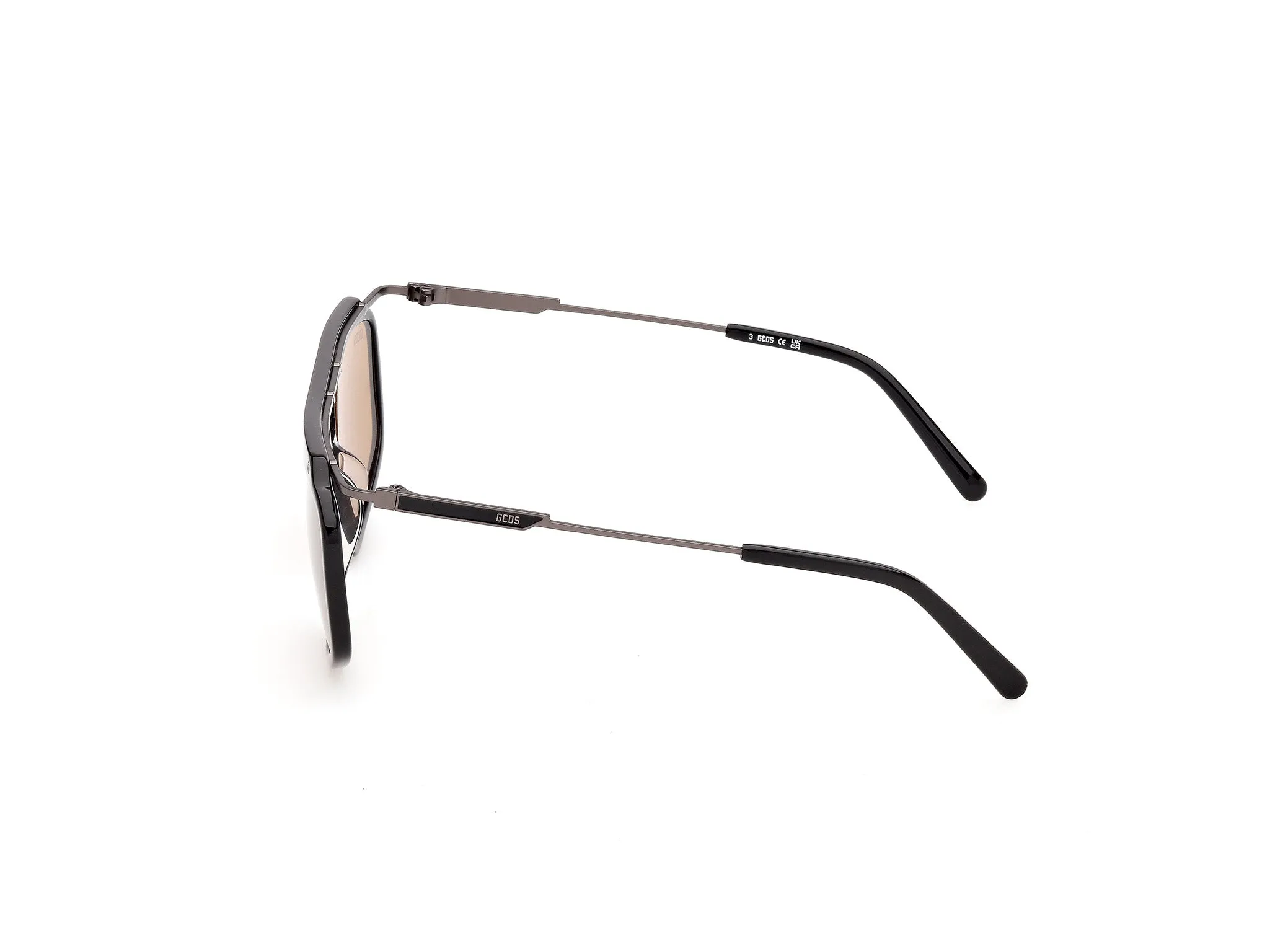 GCDS GD0077 01J Occhiali da sole Nero Roviex Geometrica Normale - immagine 3