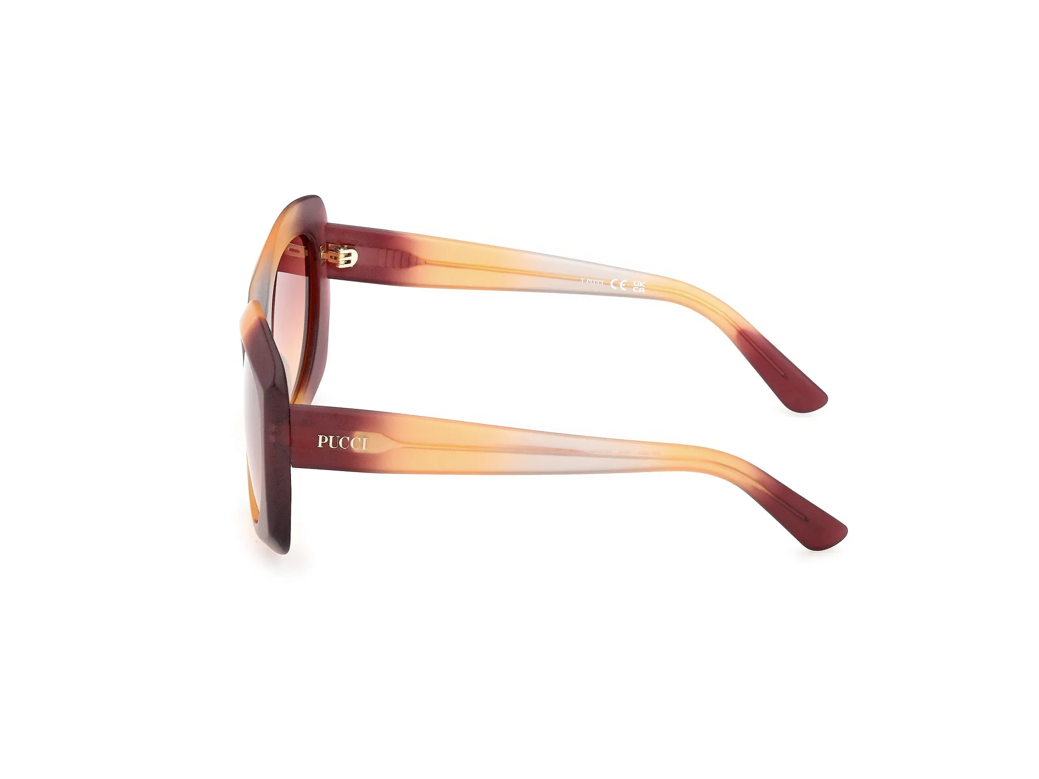 Emilio Pucci EP0259 71T Occhiali da sole Bordeaux Farfalla Normale - immagine 3