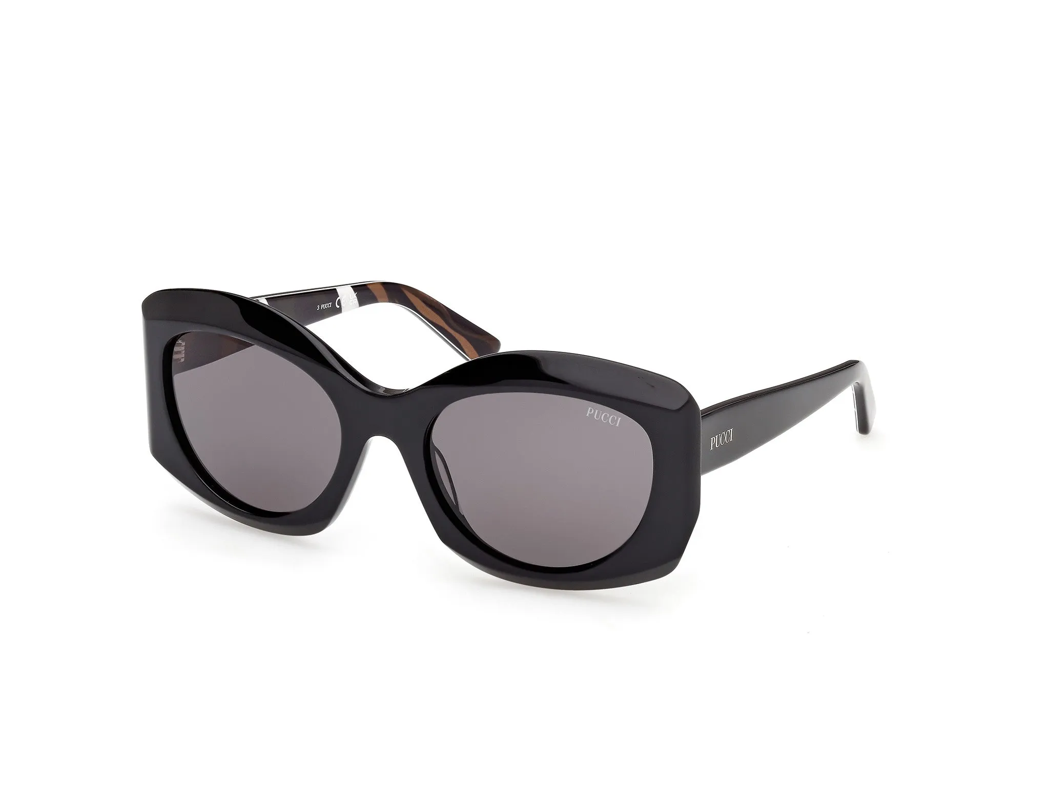 Emilio Pucci EP0259 01A Occhiali da sole Nero Fumo Farfalla Normale - immagine 1