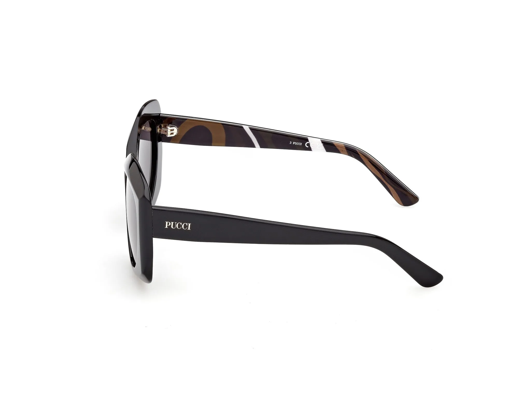 Emilio Pucci EP0259 01A Occhiali da sole Nero Fumo Farfalla Normale - immagine 3