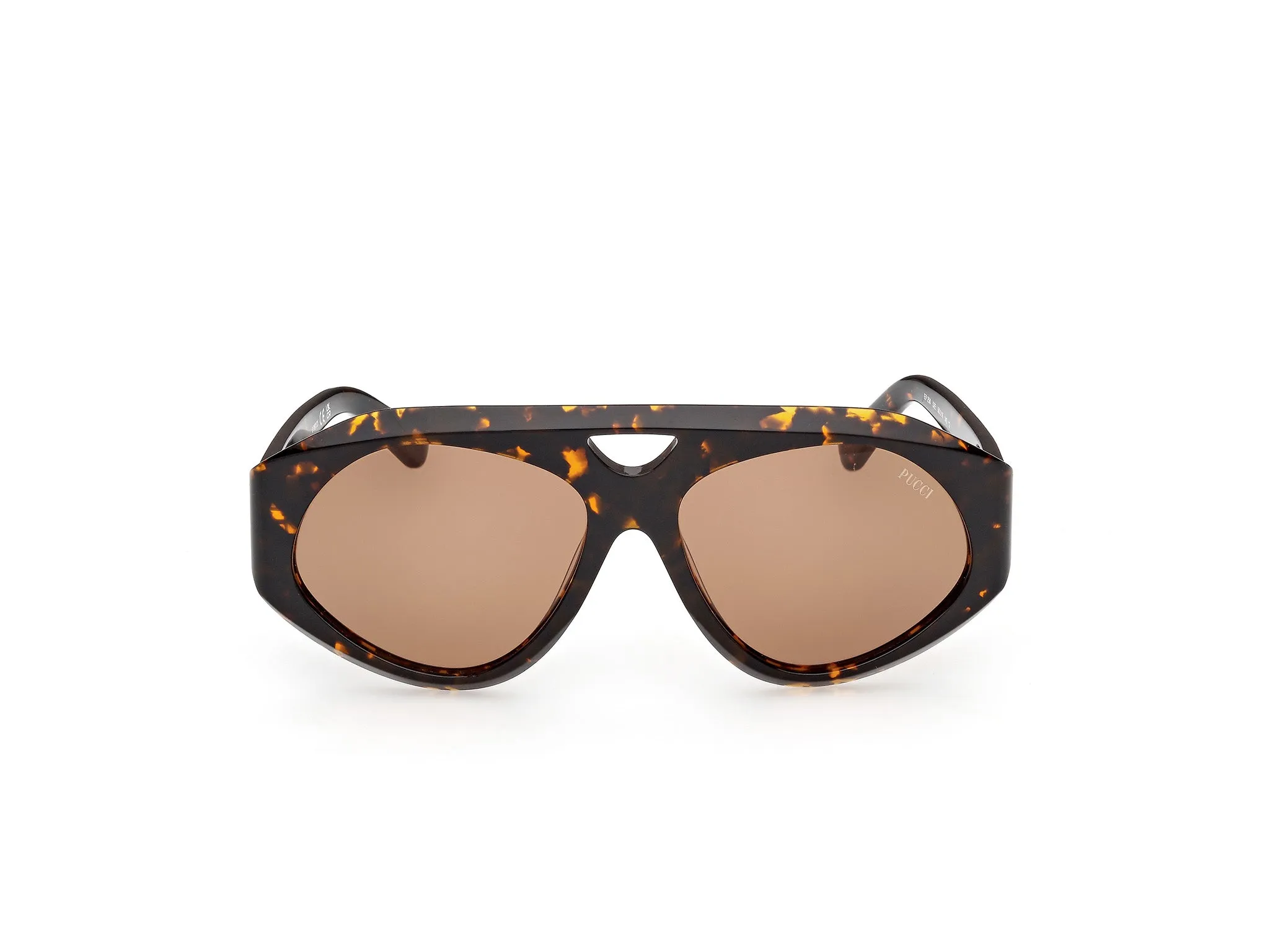 Emilio Pucci EP0258 52E Occhiali da sole Havana Marrone Squadrata Normale - immagine 2