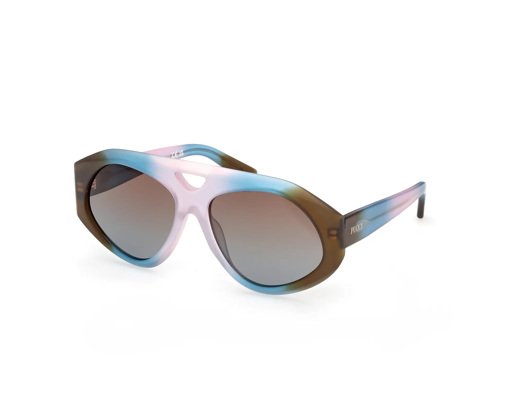 Emilio Pucci EP0258 50F Occhiali da sole Marrone Squadrata Normale - immagine 1
