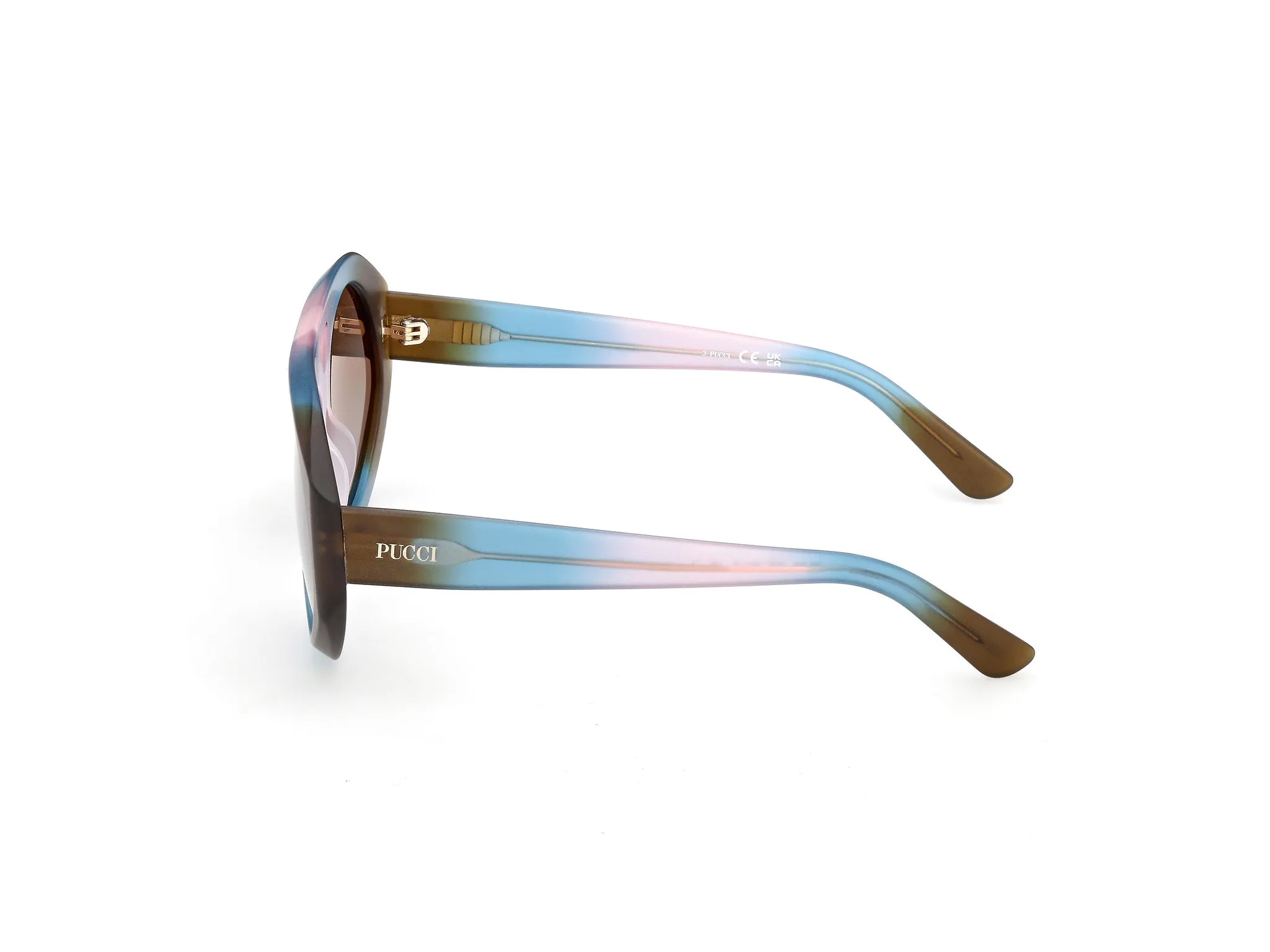 Emilio Pucci EP0258 50F Occhiali da sole Marrone Squadrata Normale - immagine 3