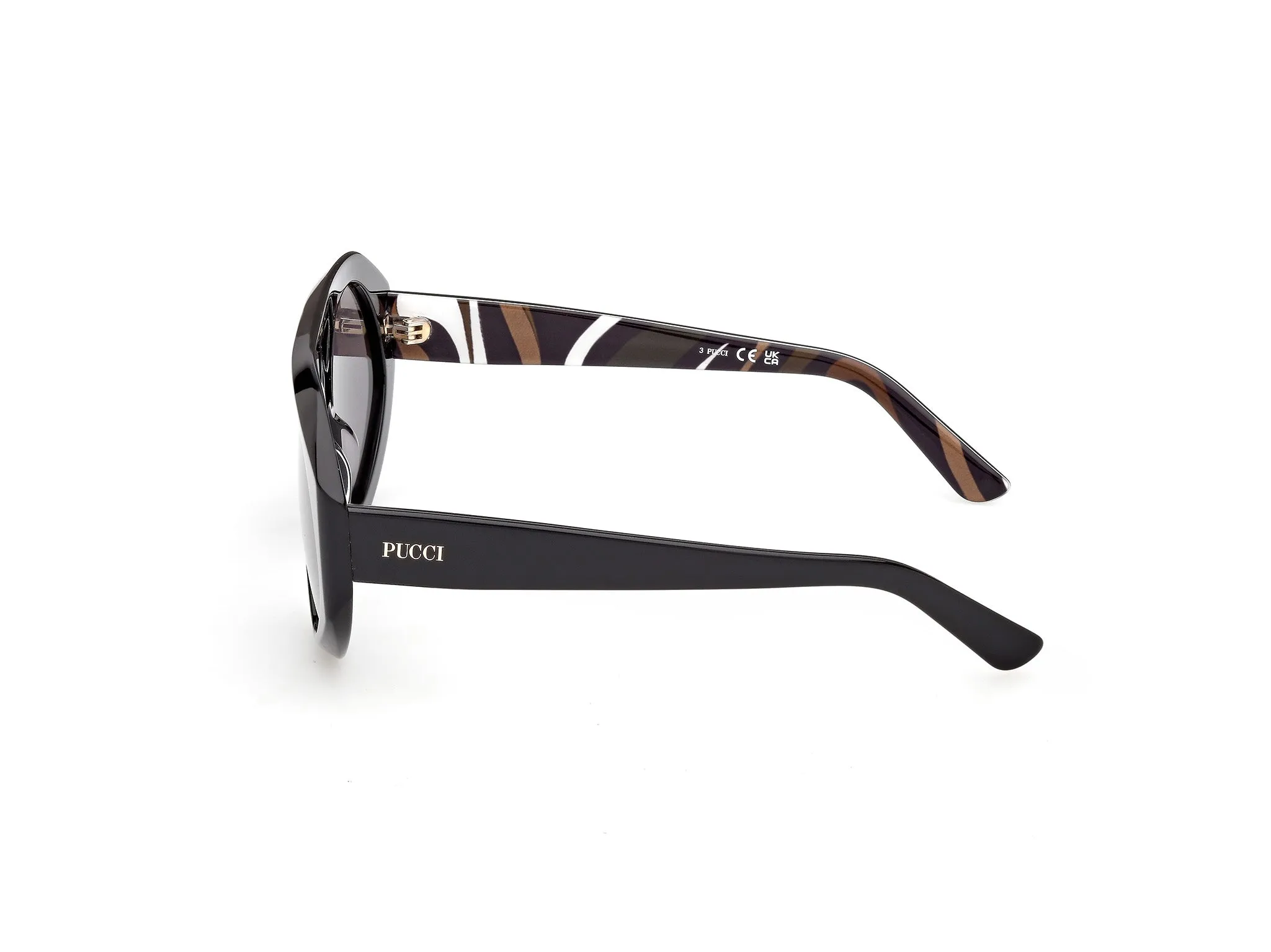 Emilio Pucci EP0258 01A Occhiali da sole Nero Fumo Squadrata Normale - immagine 3
