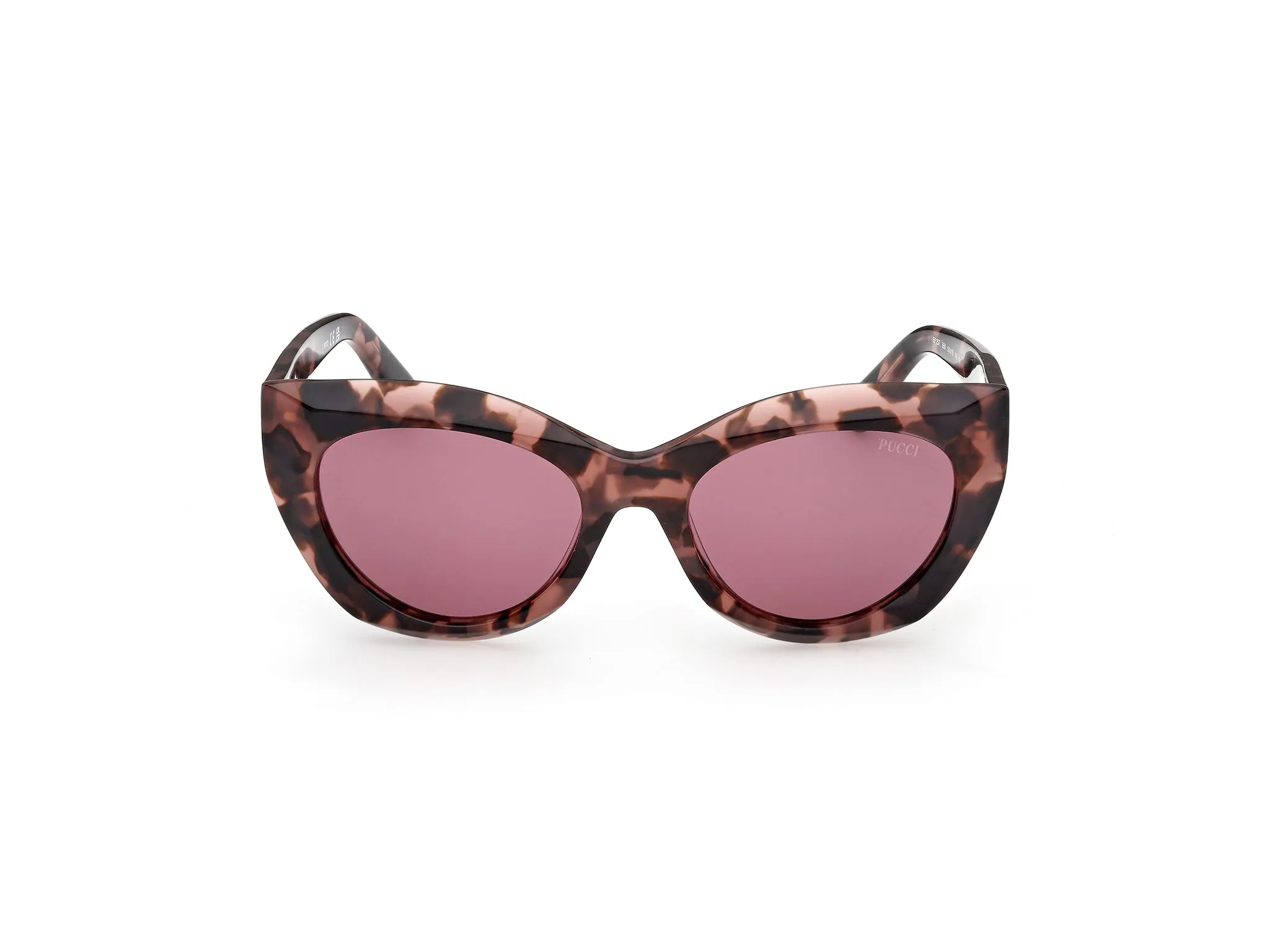 Emilio Pucci EP0257 55S Occhiali da sole Havana Bordeaux Geometrica Normale - immagine 2