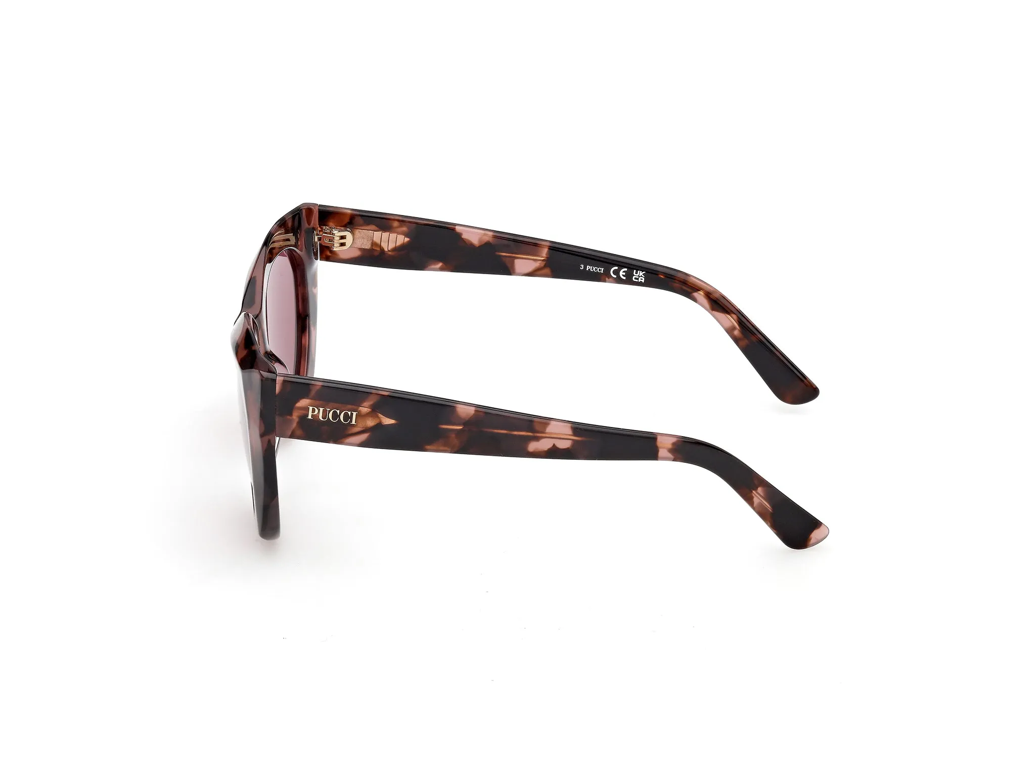 Emilio Pucci EP0257 55S Occhiali da sole Havana Bordeaux Geometrica Normale - immagine 3