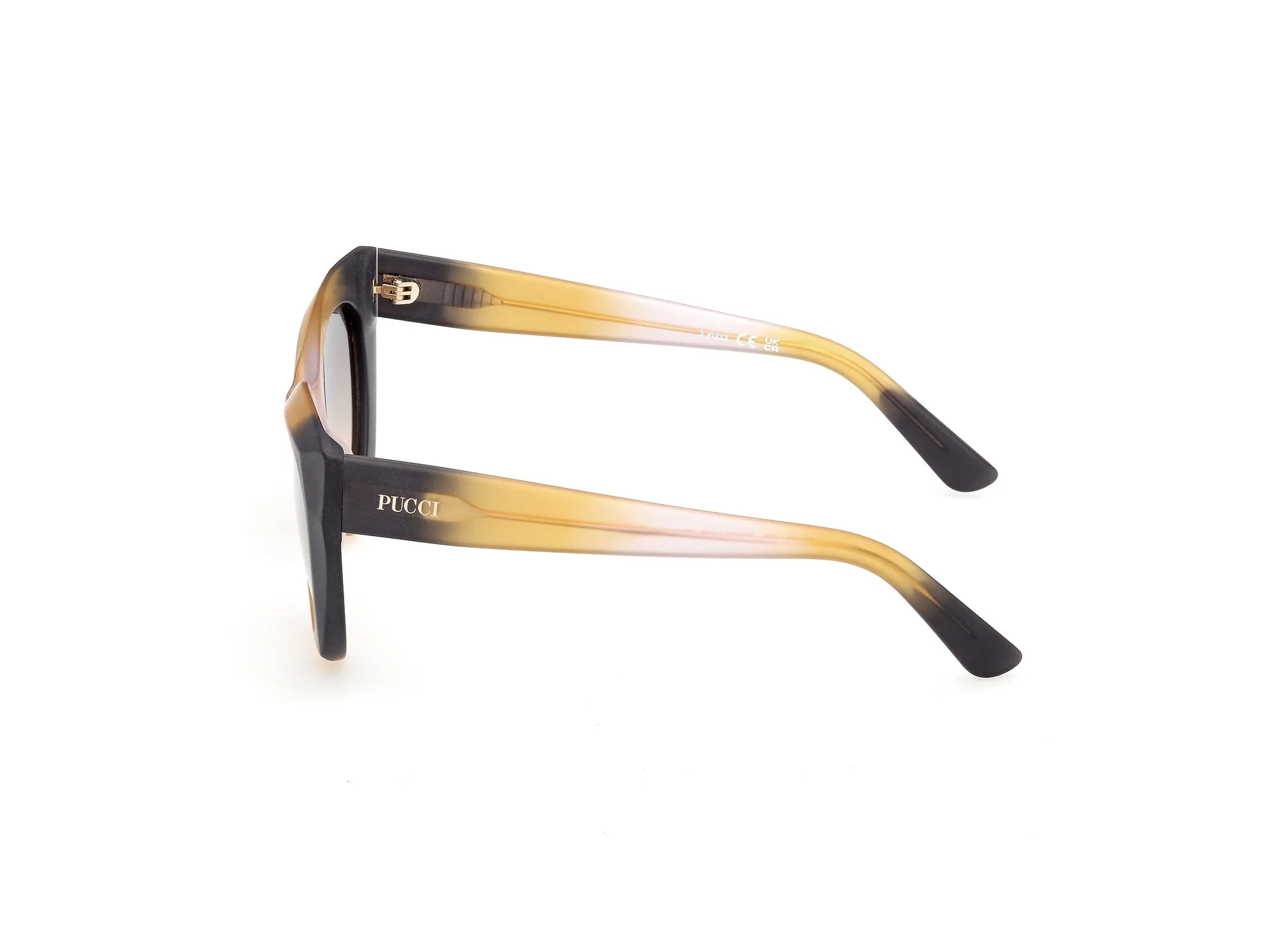 Emilio Pucci EP0257 05B Occhiali da sole Nero Fumo Geometrica Normale - immagine 3