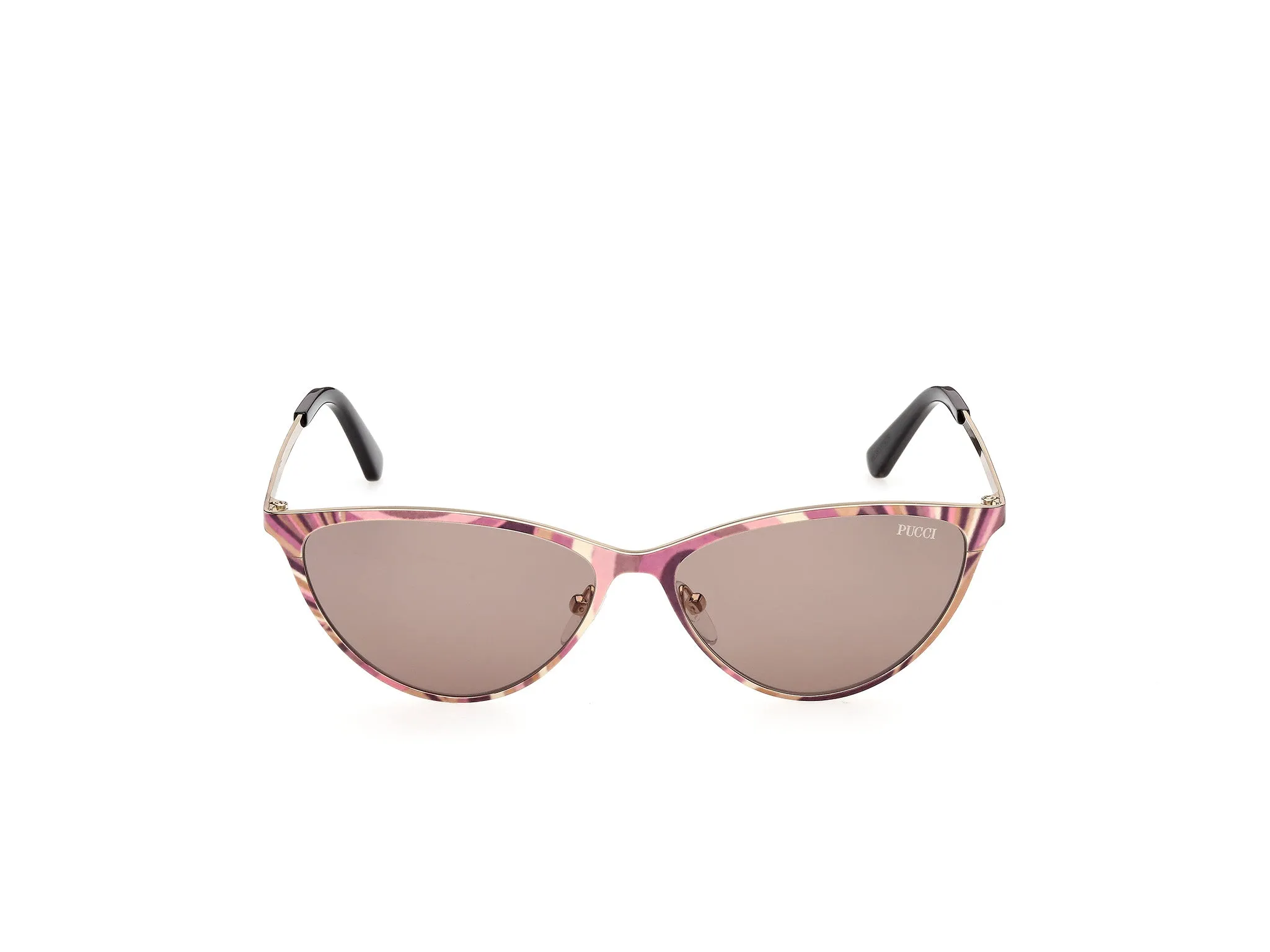 Emilio Pucci EP0256 99J Occhiali da sole Metallo Multi-colore Marrone Cat Eye Normale - immagine 2