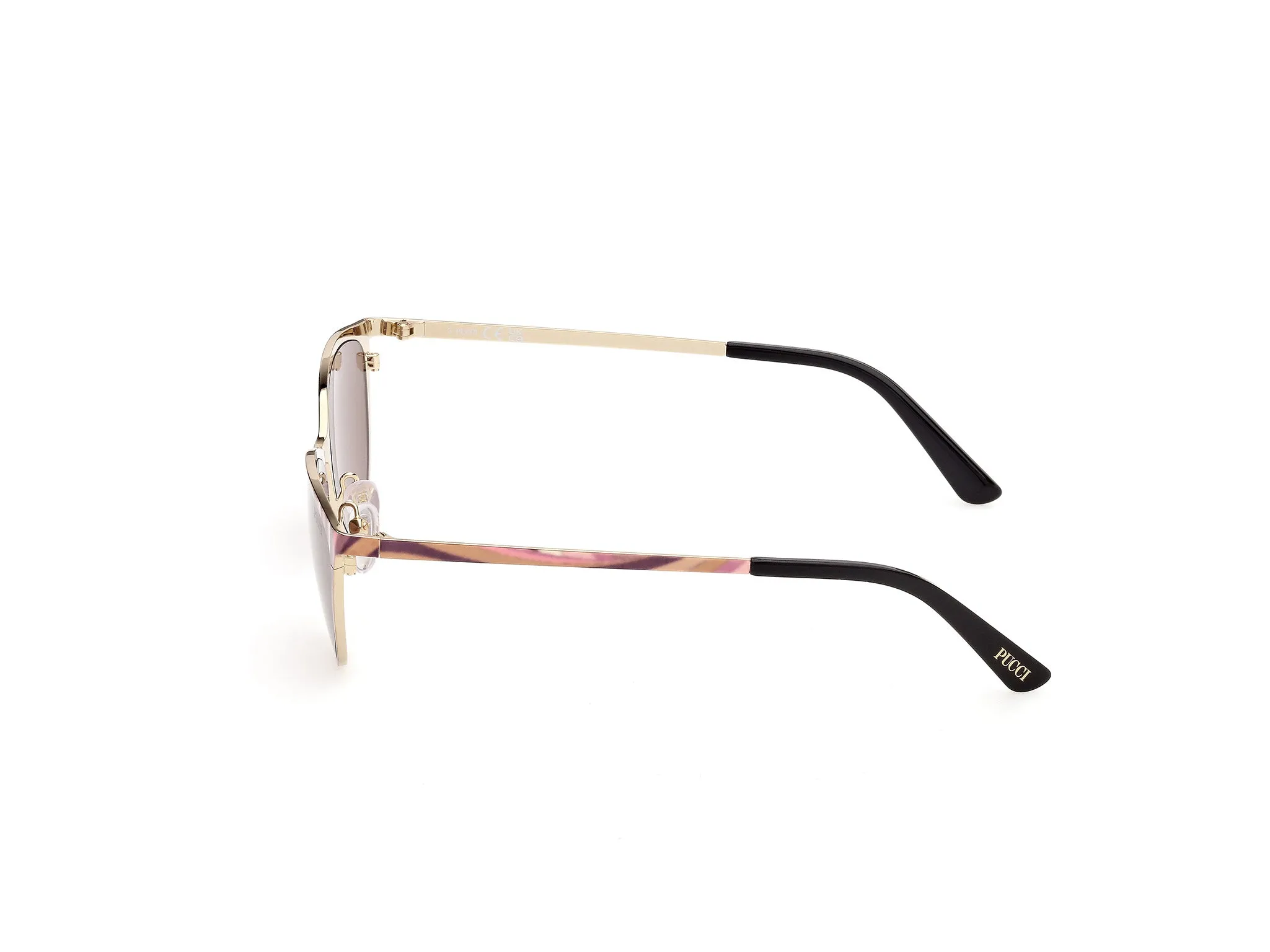Emilio Pucci EP0256 99J Occhiali da sole Metallo Multi-colore Marrone Cat Eye Normale - immagine 3