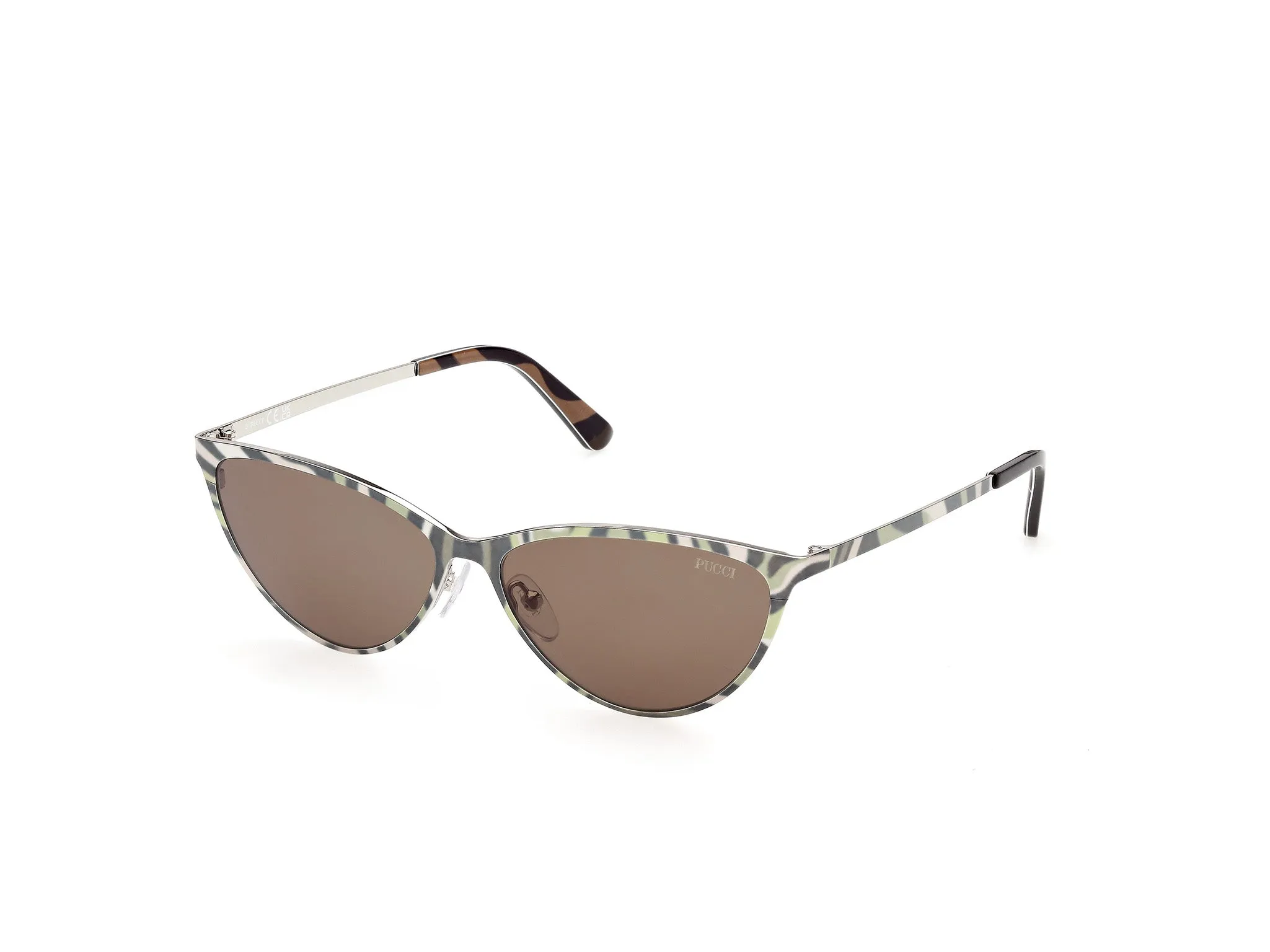 Emilio Pucci EP0256 99E Occhiali da sole Metallo Multi-colore Marrone Cat Eye Normale - immagine 1