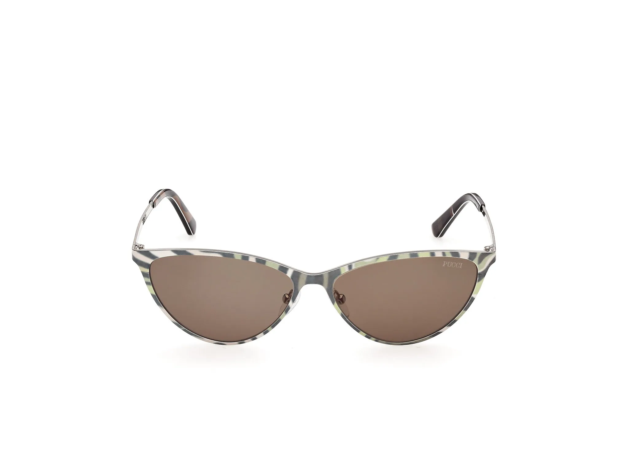 Emilio Pucci EP0256 99E Occhiali da sole Metallo Multi-colore Marrone Cat Eye Normale - immagine 2