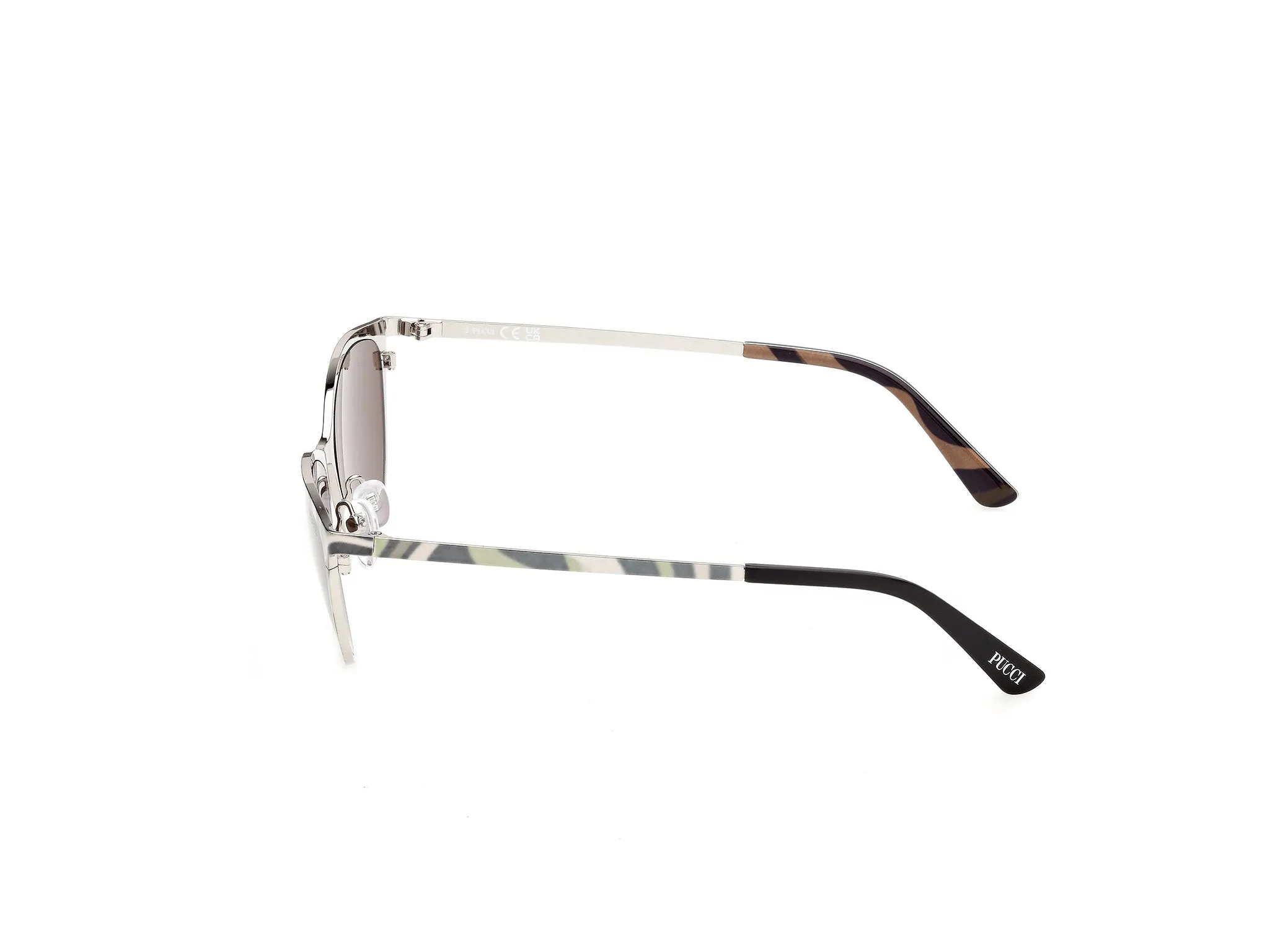 Emilio Pucci EP0256 99E Occhiali da sole Metallo Multi-colore Marrone Cat Eye Normale - immagine 3