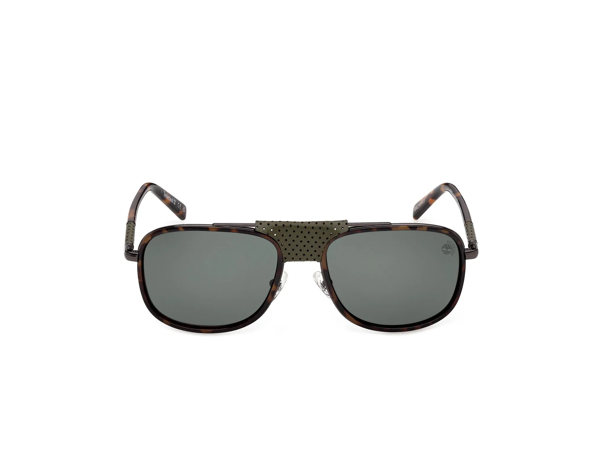 Timberland TB00091 52R Occhiali da sole Iniettato Havana Verde Squadrata Polarizzata - immagine 2