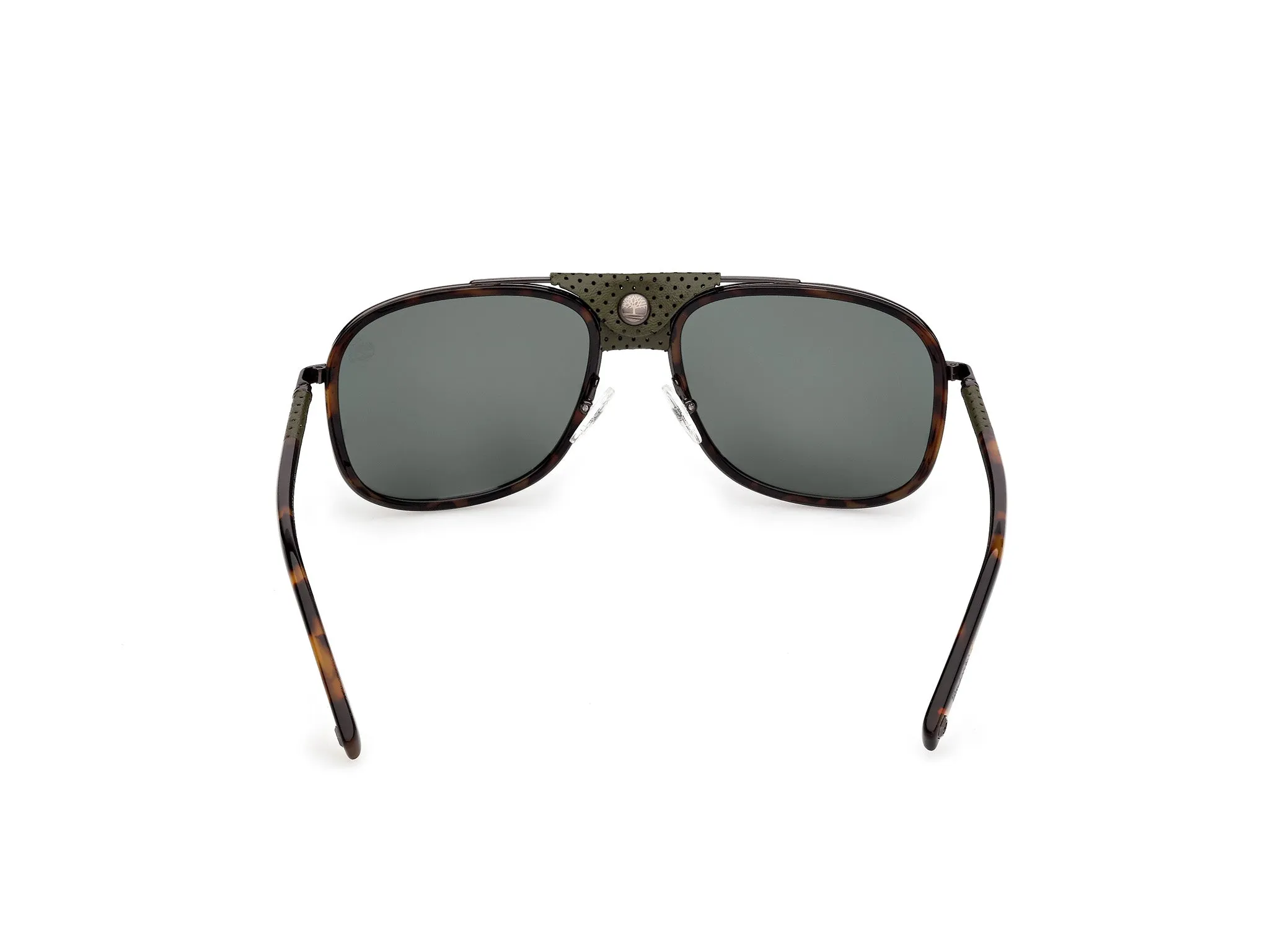 Timberland TB00091 52R Occhiali da sole Iniettato Havana Verde Squadrata Polarizzata - immagine 4