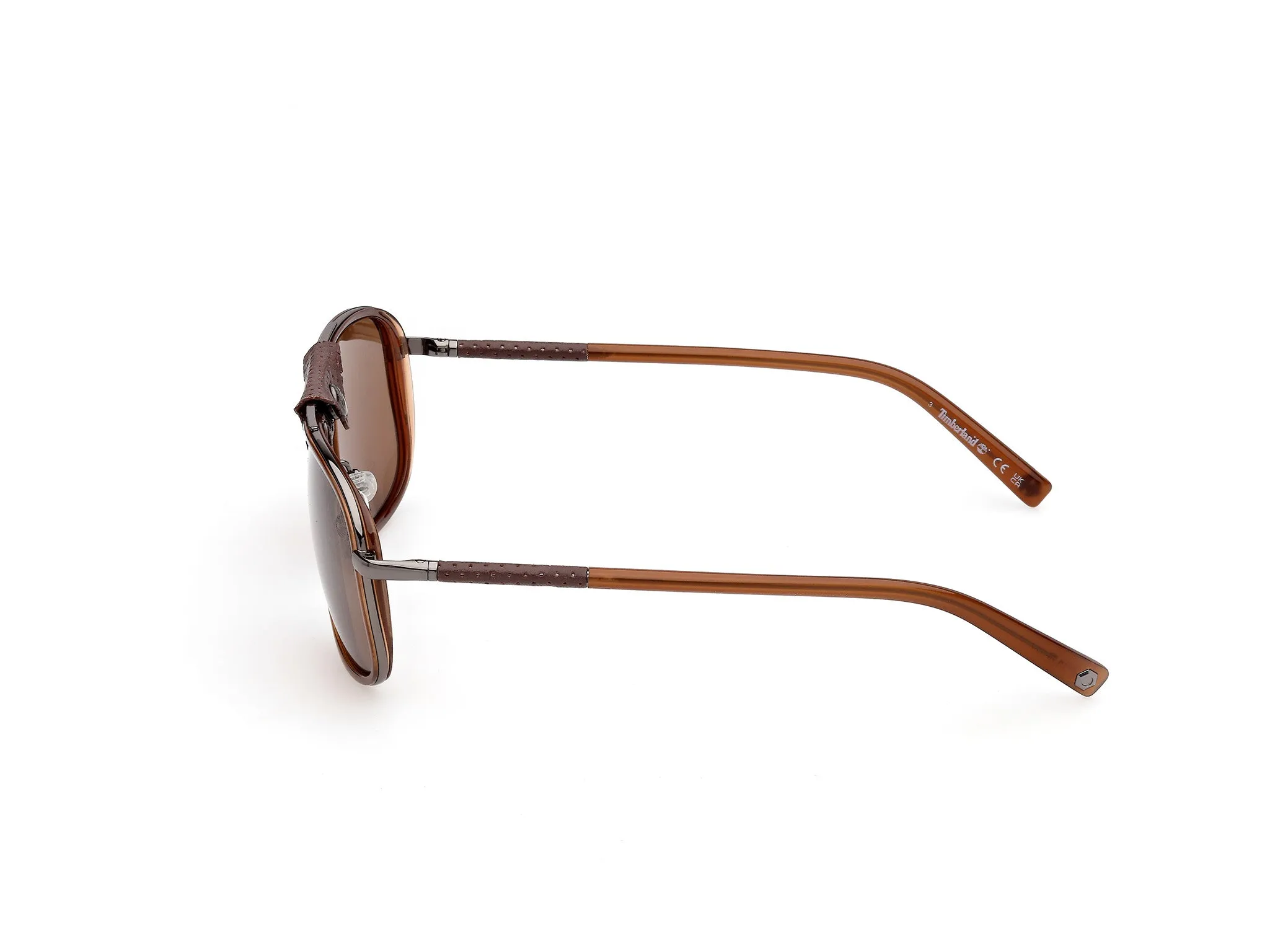 Timberland TB00091 47H Occhiali da sole Iniettato Marrone Marrone Squadrata Polarizzata - immagine 3
