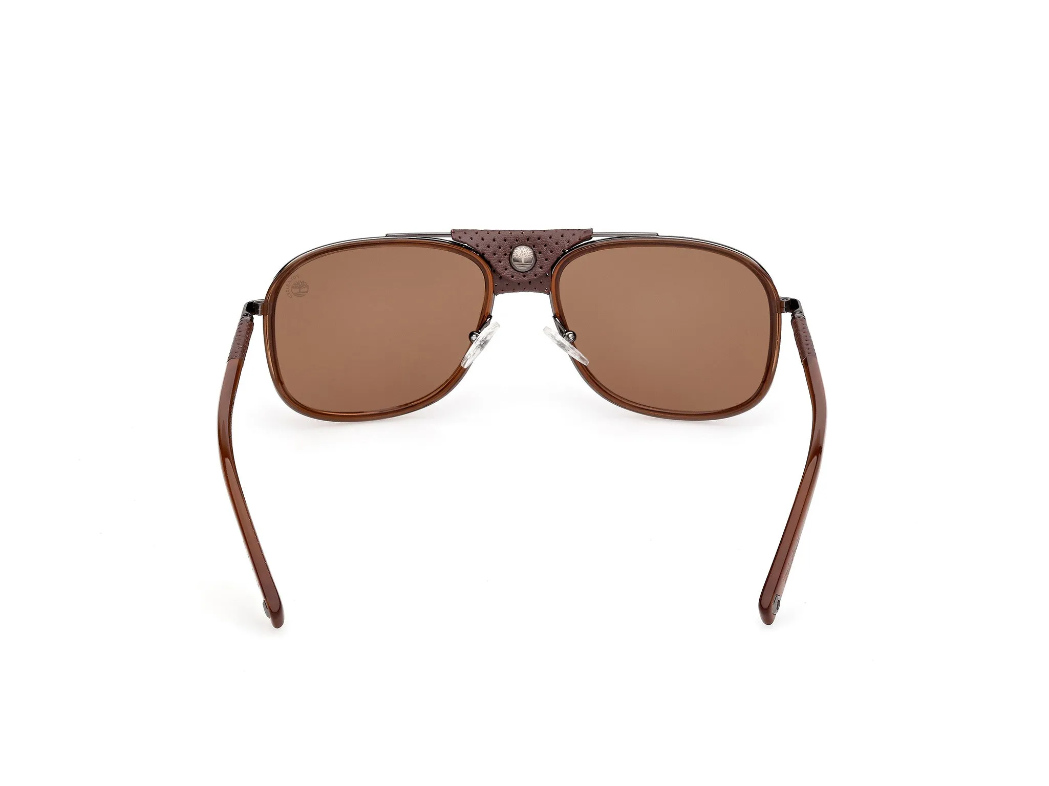 Timberland TB00091 47H Occhiali da sole Iniettato Marrone Marrone Squadrata Polarizzata - immagine 4