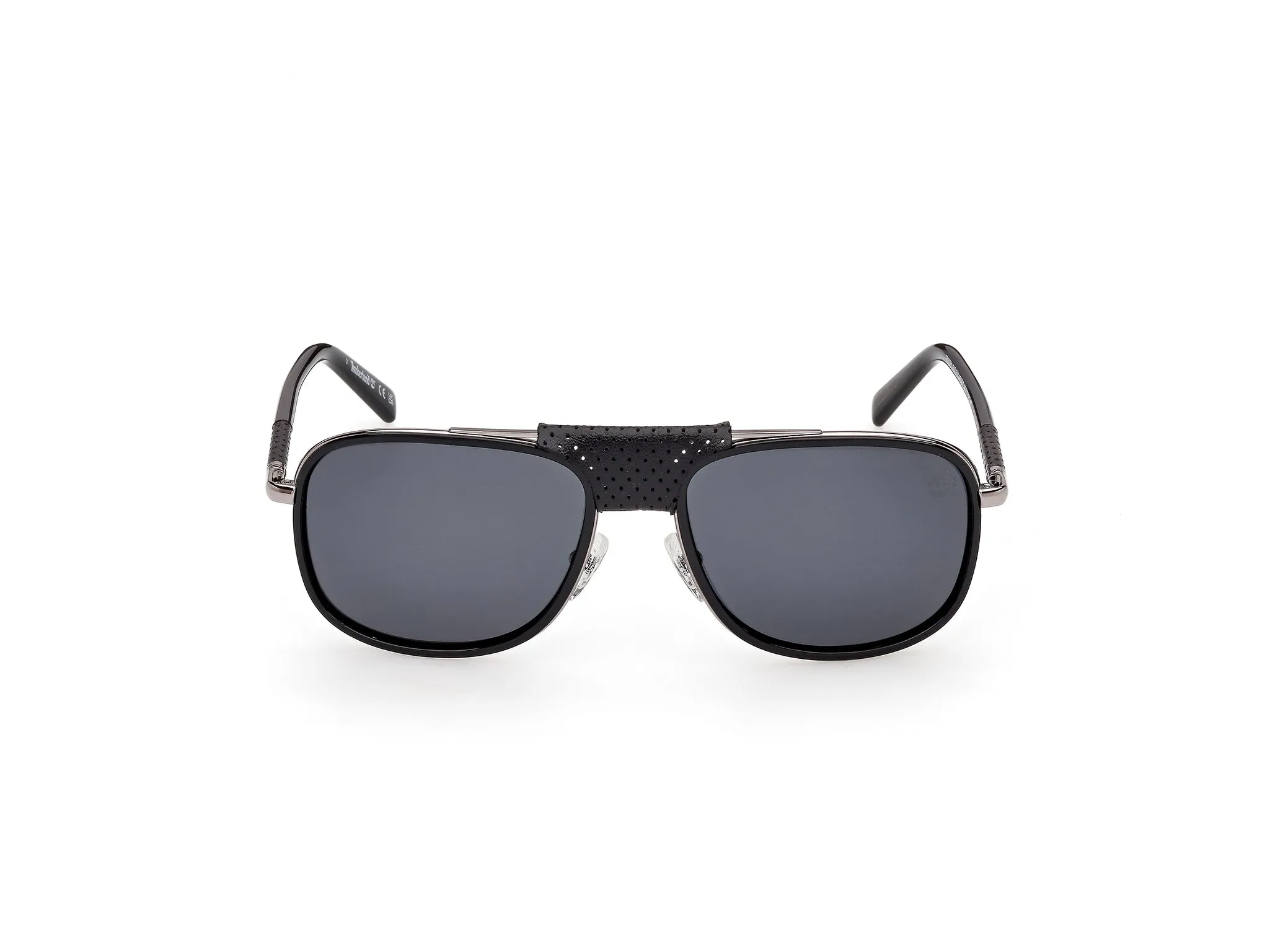 Timberland TB00091 01D Occhiali da sole Iniettato Nero Fumo Squadrata Polarizzata - immagine 2