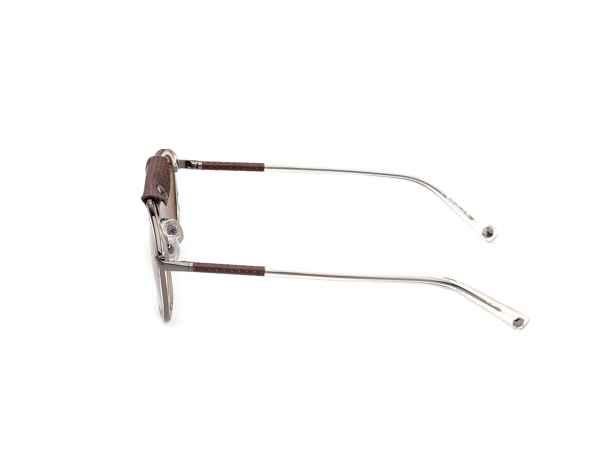 Timberland TB00090 27H Occhiali da sole Iniettato Trasparente Marrone Pilot Polarizzata - immagine 3