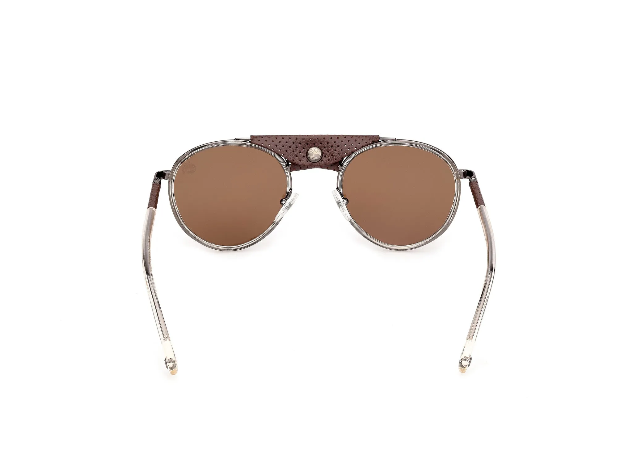 Timberland TB00090 27H Occhiali da sole Iniettato Trasparente Marrone Pilot Polarizzata - immagine 4