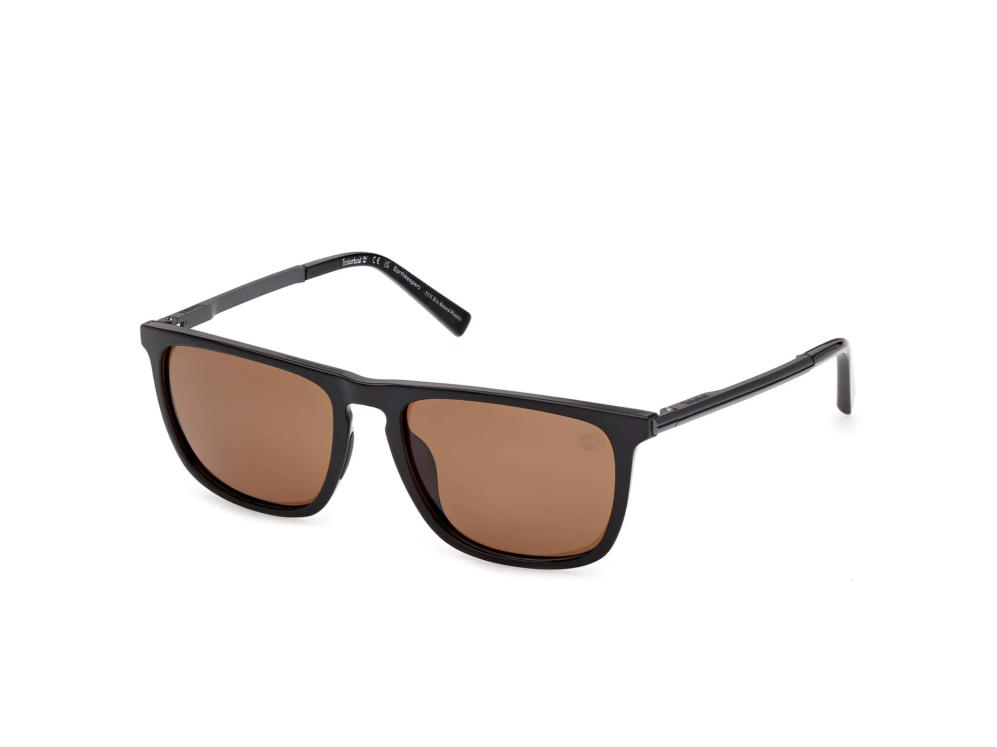 Timberland TB00088 01H Occhiali da sole Iniettato Nero Marrone Squadrata Polarizzata - immagine 1