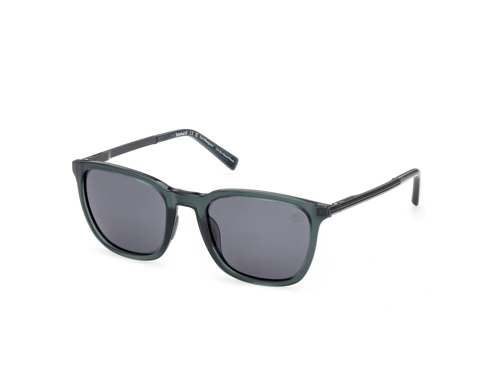 Timberland TB00087 92D Occhiali da sole Iniettato Blu Fumo Squadrata Polarizzata - immagine 1