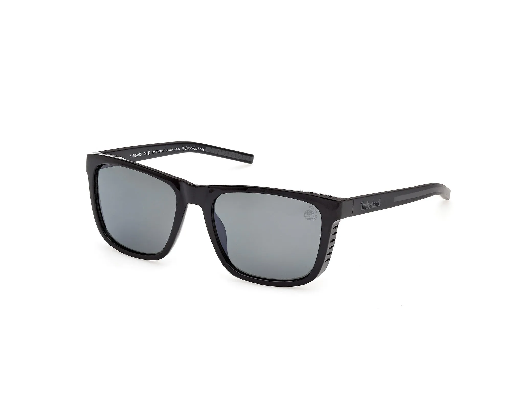 Timberland TB00086 01D Occhiali da sole Iniettato Nero Fumo Squadrata Polarizzata - immagine 1