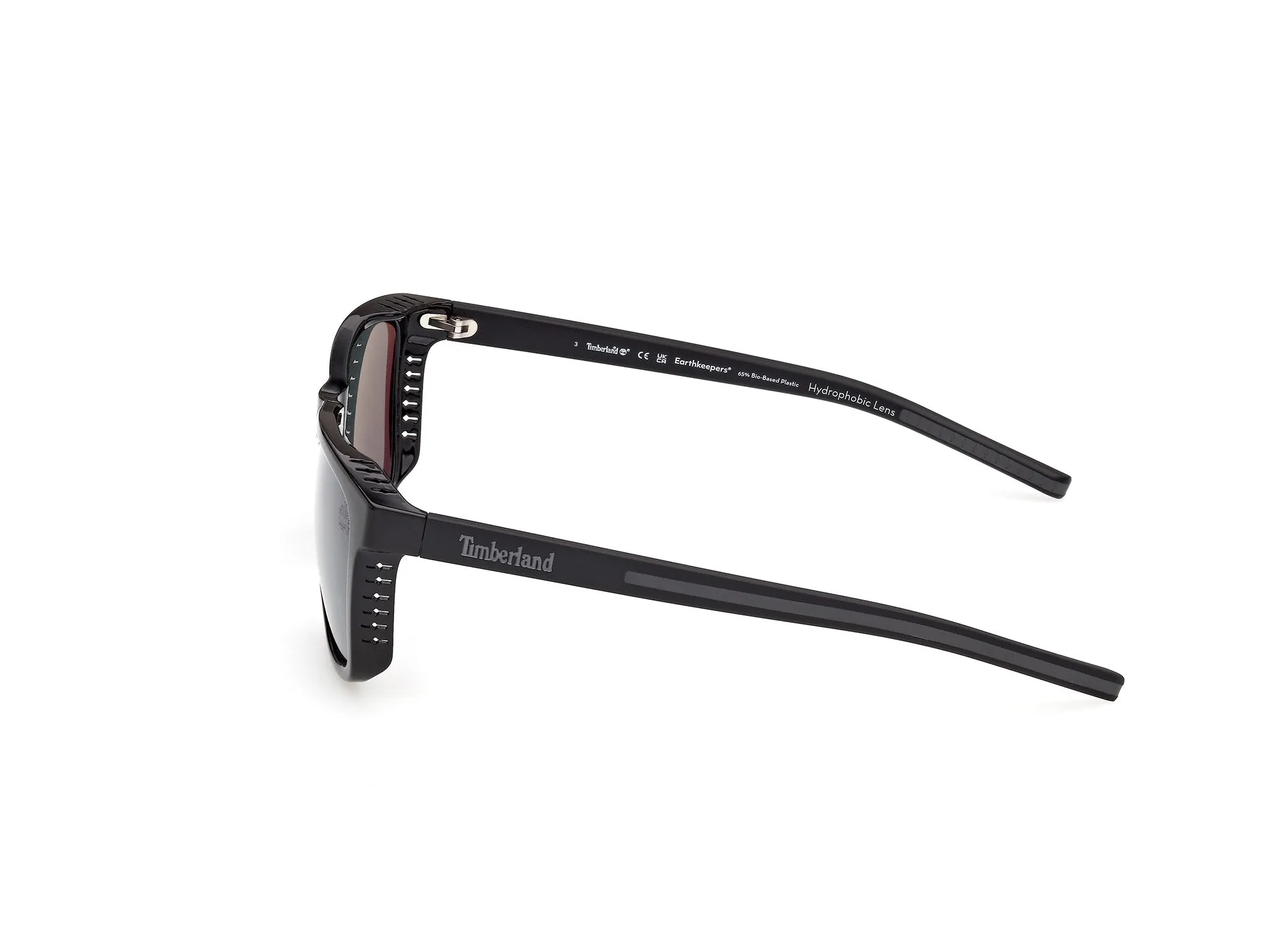 Timberland TB00086 01D Occhiali da sole Iniettato Nero Fumo Squadrata Polarizzata - immagine 3