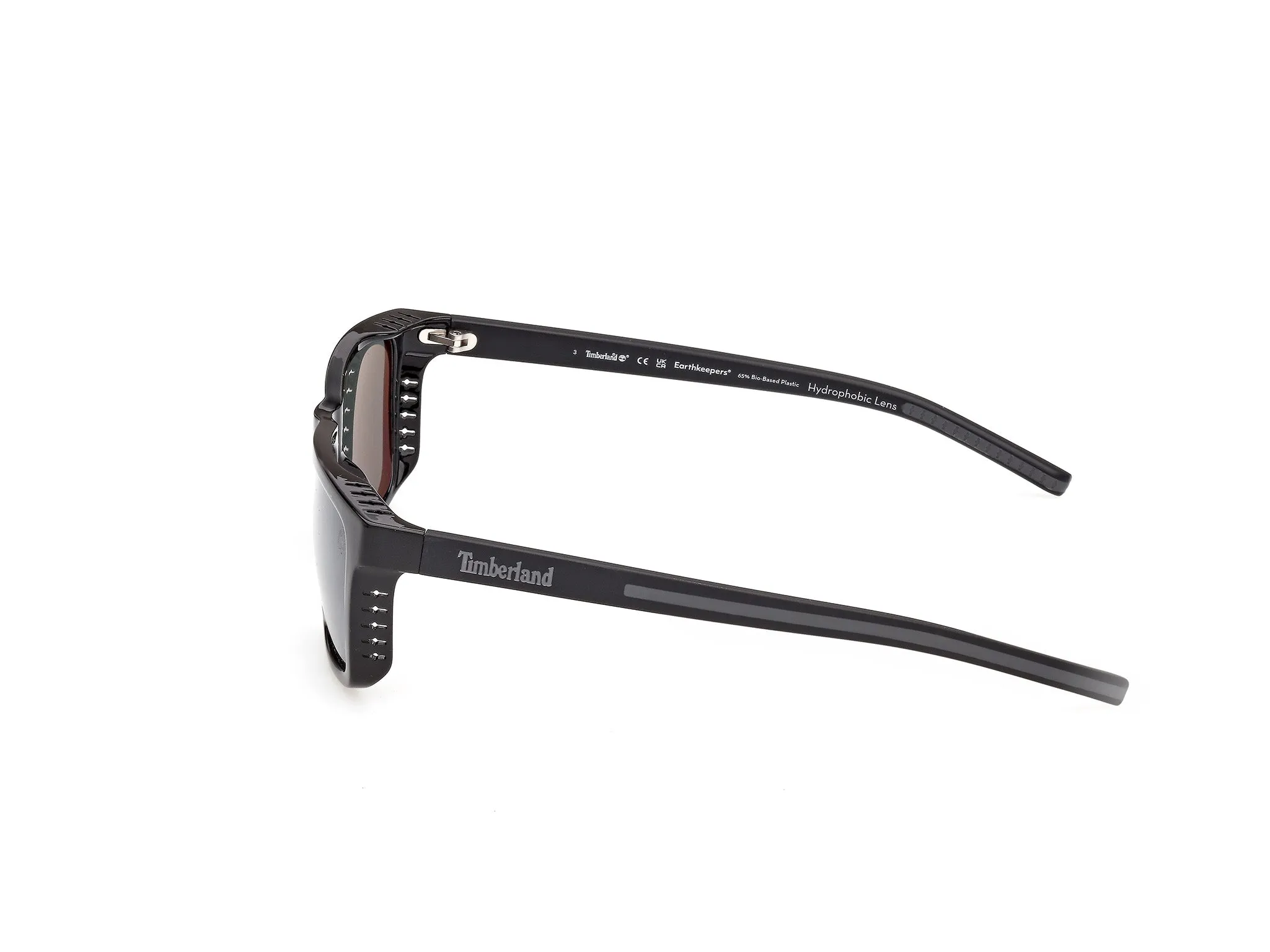 Timberland TB00085 01D Occhiali da sole Iniettato Nero Fumo Squadrata Polarizzata - immagine 3