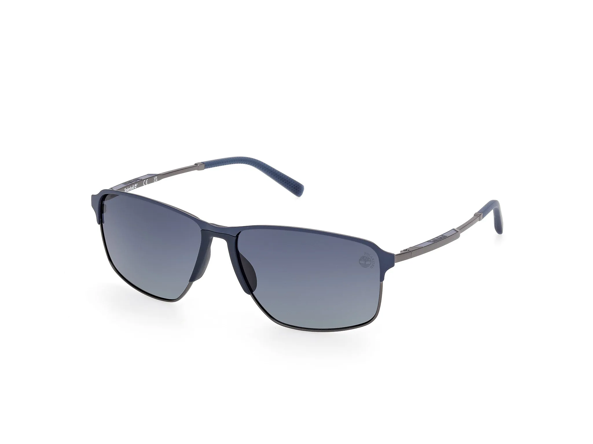 Timberland TB00040 91D Occhiali da sole Metallo Blu Blu Squadrata Polarizzata - immagine 1