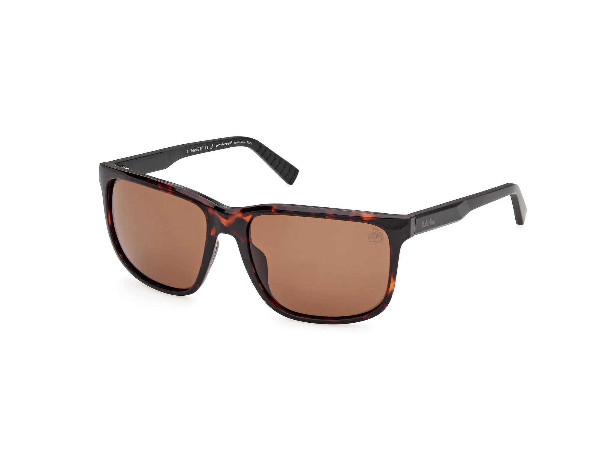 Timberland TB00037 52H Occhiali da sole Iniettato Havana Marrone Squadrata Polarizzata - immagine 1