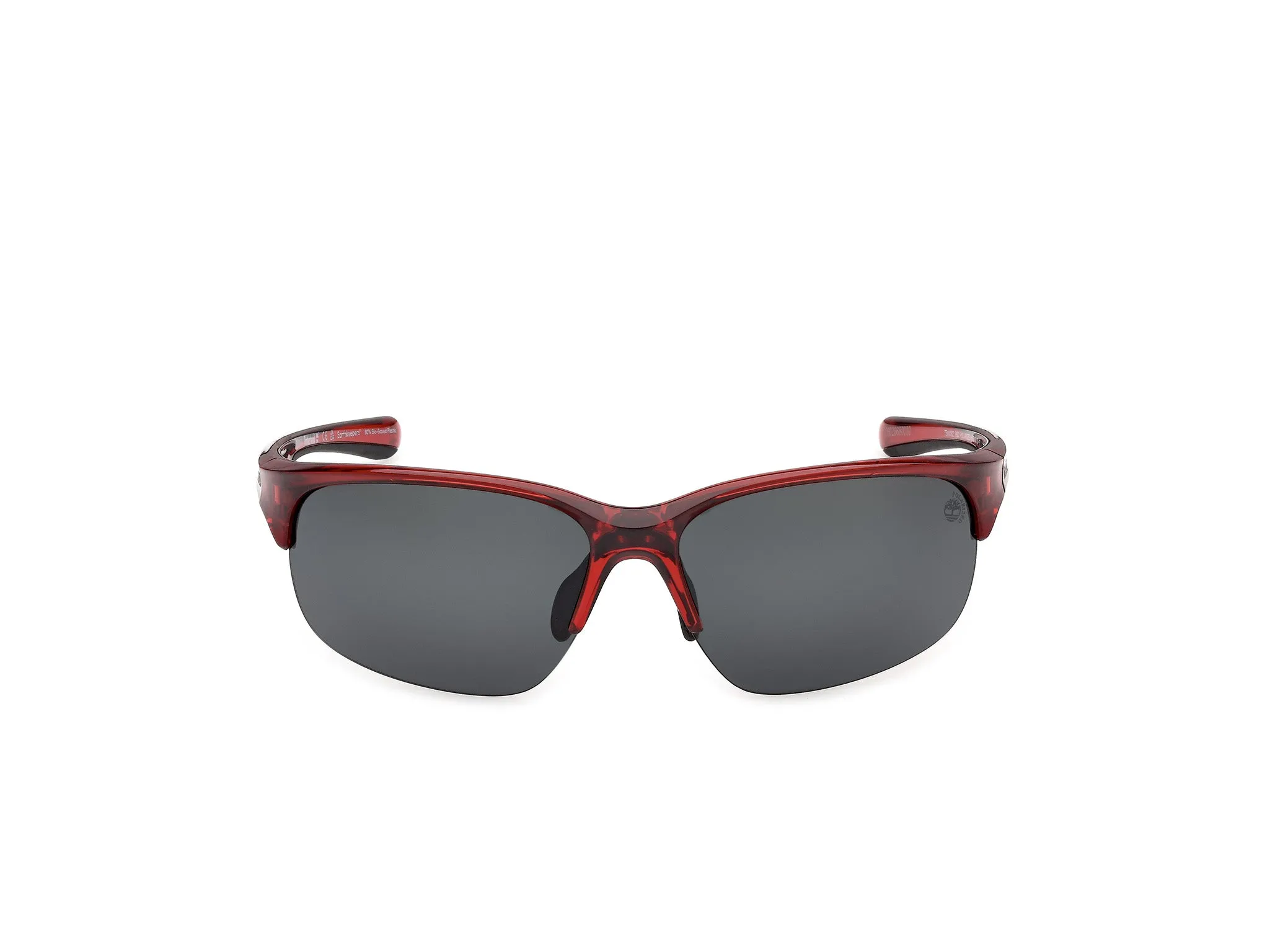 Timberland TB00082 66D Occhiali da sole Iniettato Rosso Fumo Squadrata Polarizzata - immagine 2
