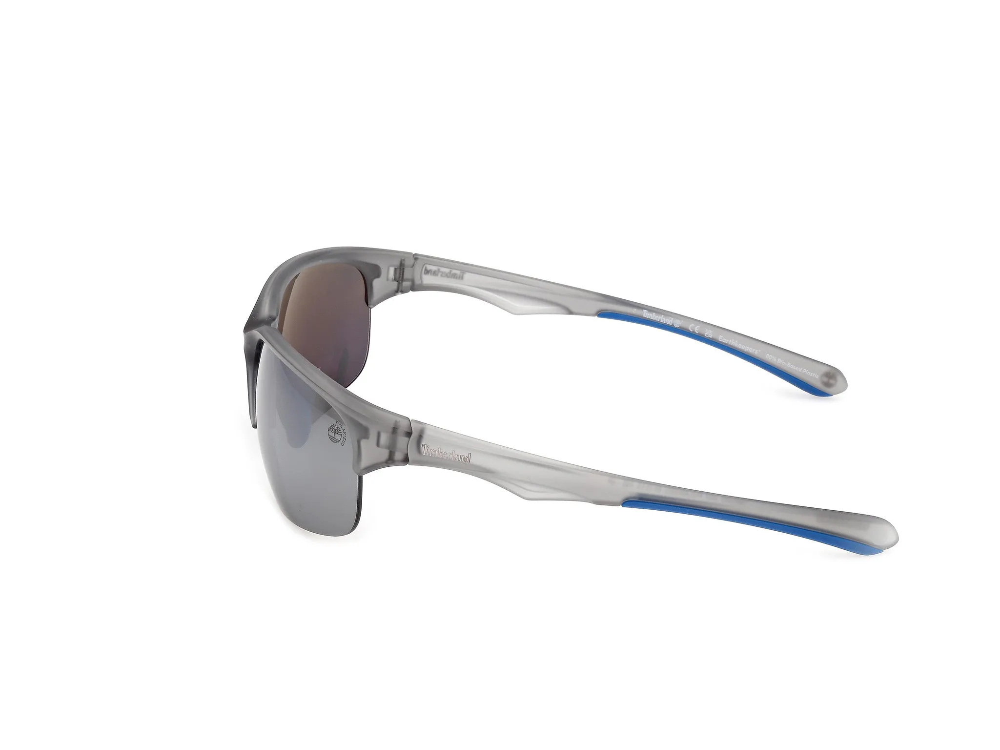 Timberland TB00082 20D Occhiali da sole Iniettato Grigio Fumo Squadrata Polarizzata - immagine 3