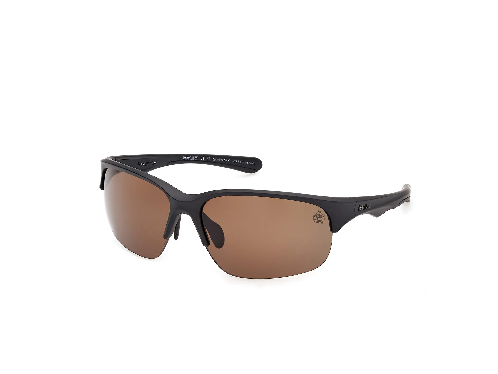 Timberland TB00082 02H Occhiali da sole Iniettato Nero Marrone Squadrata Polarizzata - immagine 1