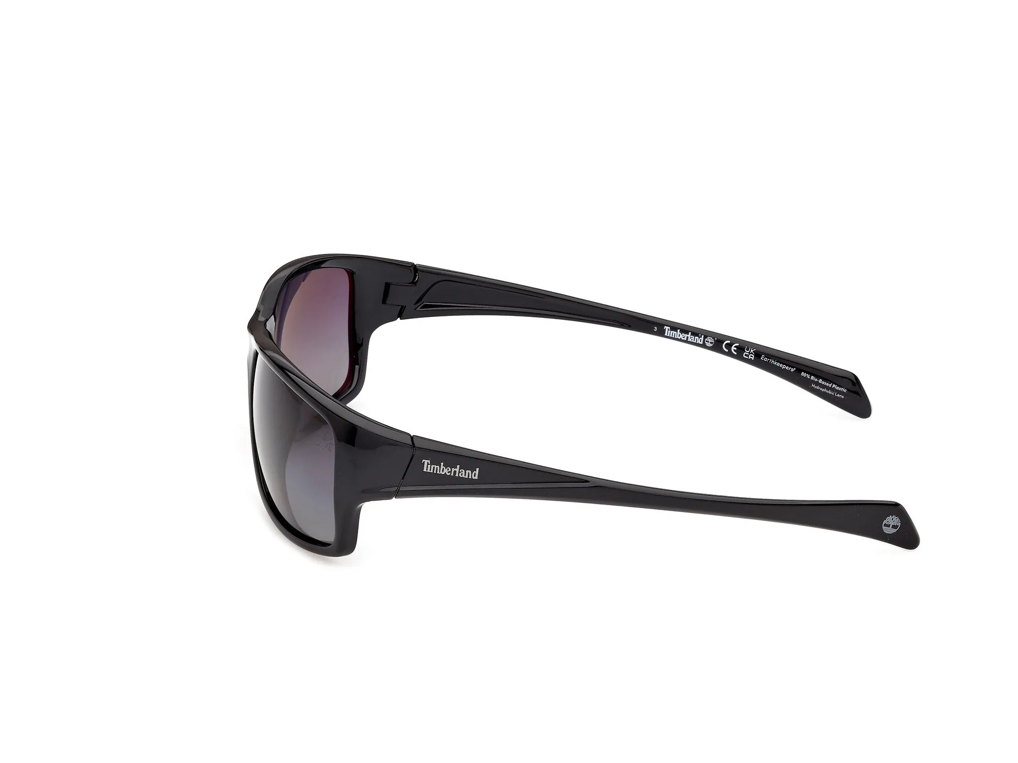 Timberland TB00017 01D Occhiali da sole Iniettato Nero Fumo Squadrata Polarizzata - immagine 3