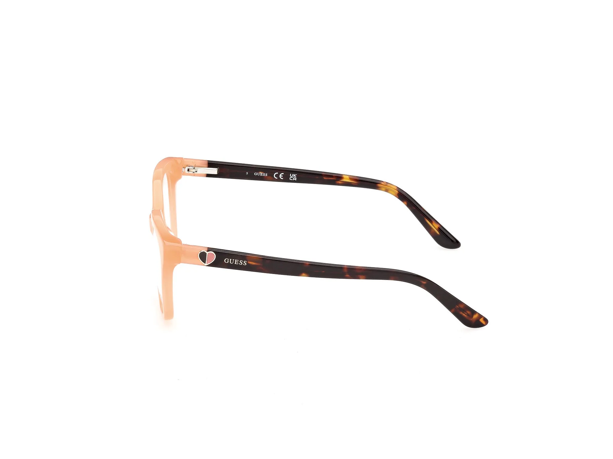 Guess GU50397 44 Montature da vista Acetato Arancione Squadrata Normale - immagine 3