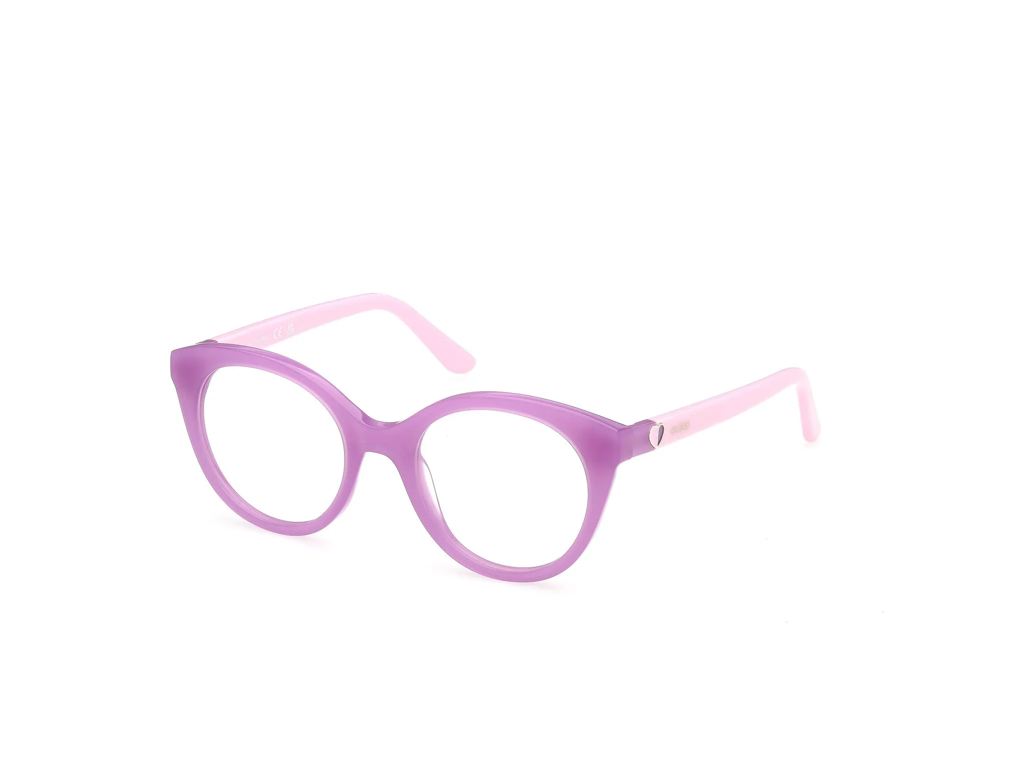 Guess GU50396 83 Montature da vista Acetato Viola Rotonda Normale - immagine 1