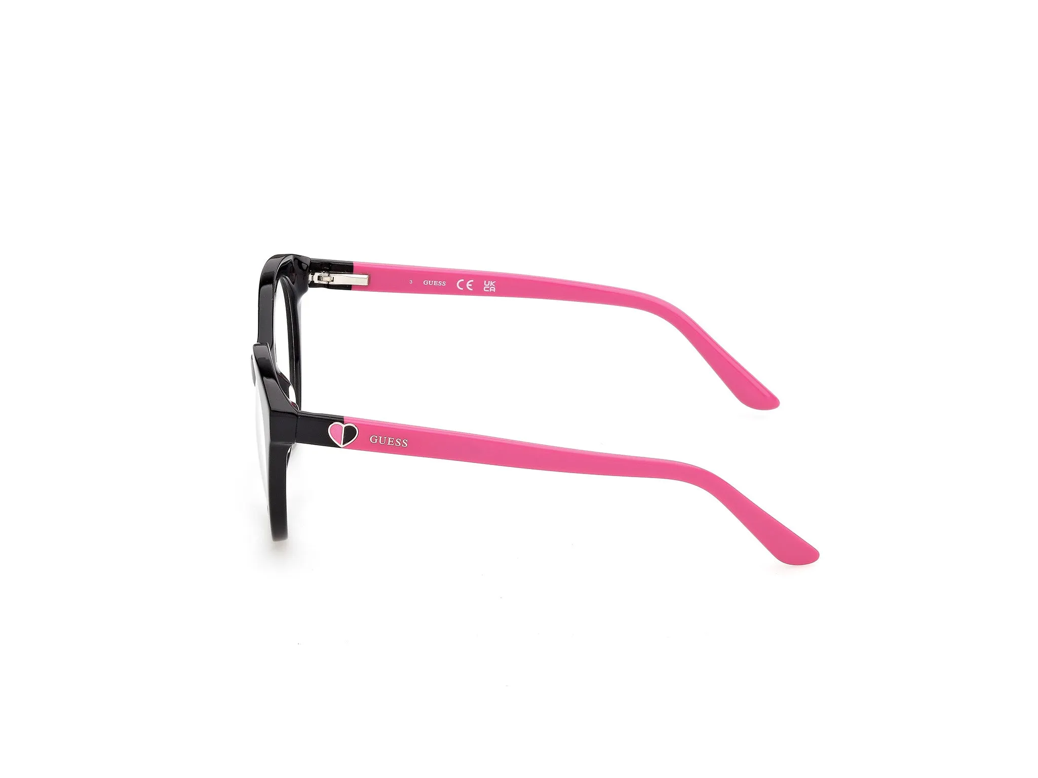 Guess GU50396 5 Montature da vista Acetato Nero Rotonda Normale - immagine 3