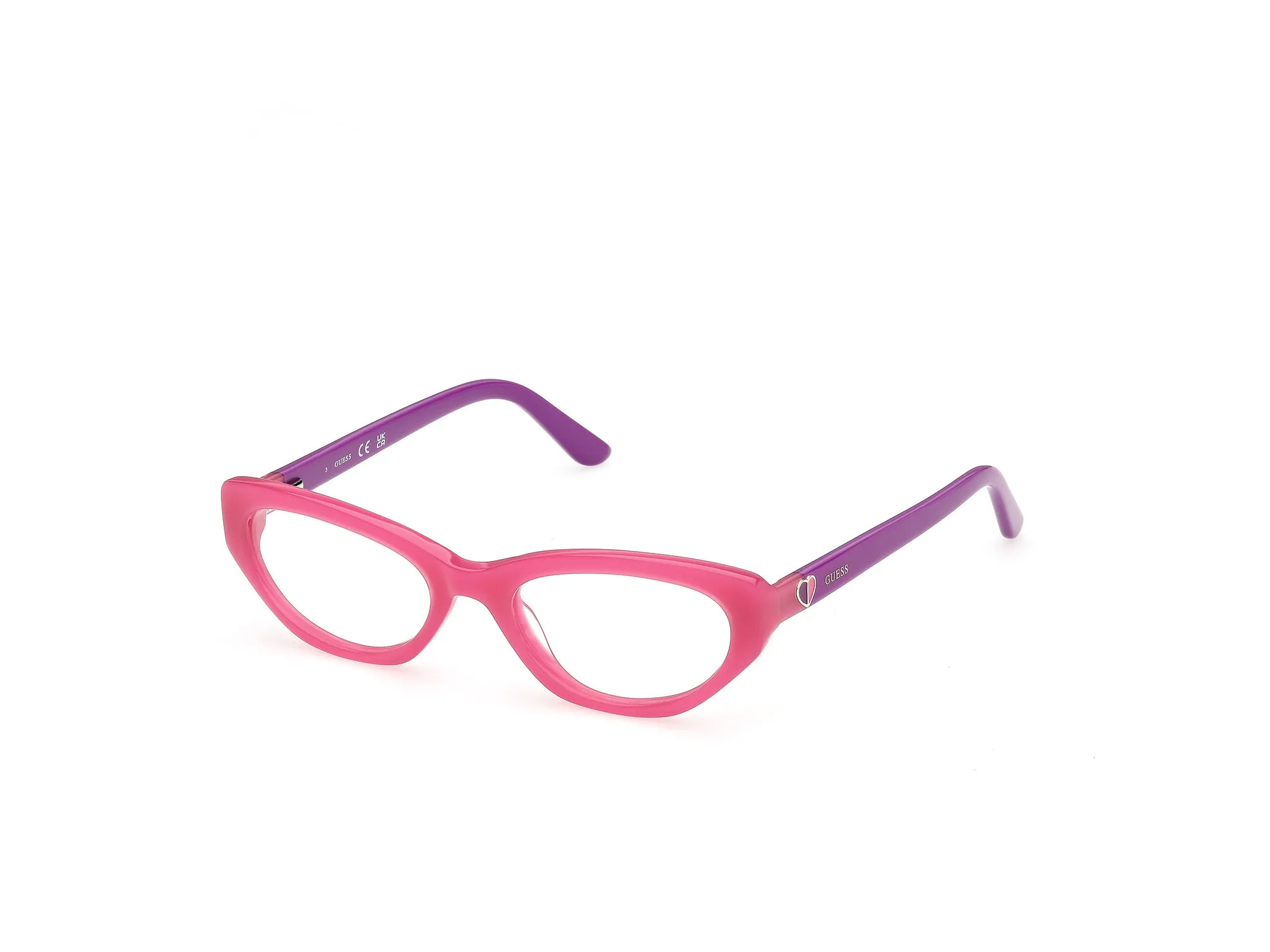 Guess GU50395 74 Montature da vista Acetato Rosa Rotonda Normale - immagine 1