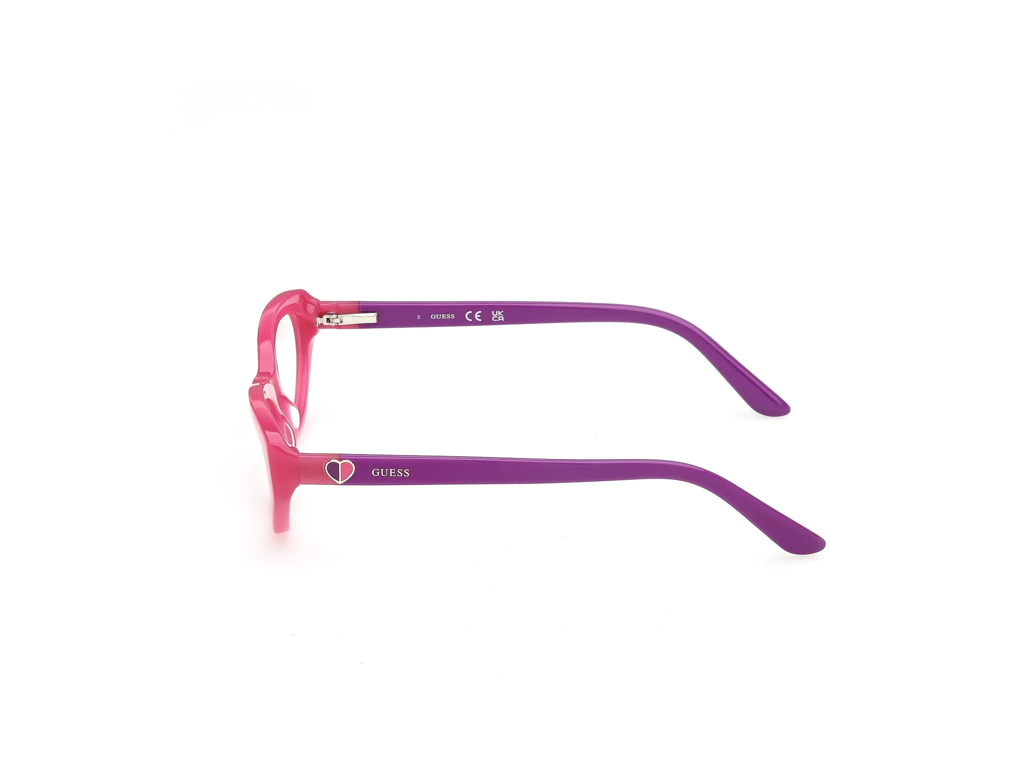 Guess GU50395 74 Montature da vista Acetato Rosa Rotonda Normale - immagine 3