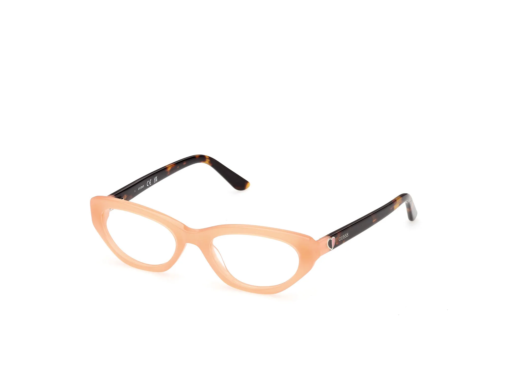 Guess GU50395 44 Montature da vista Acetato Arancione Rotonda Normale - immagine 1