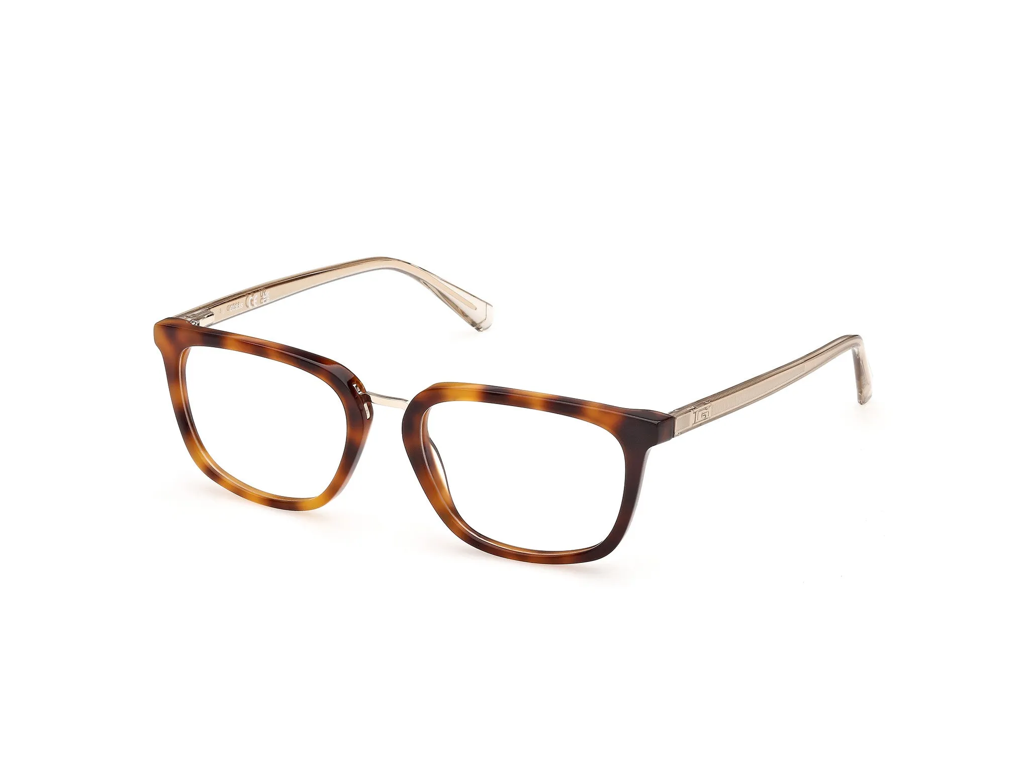 Guess GU50392 53 Montature da vista Acetato Havana Squadrata Normale - immagine 1
