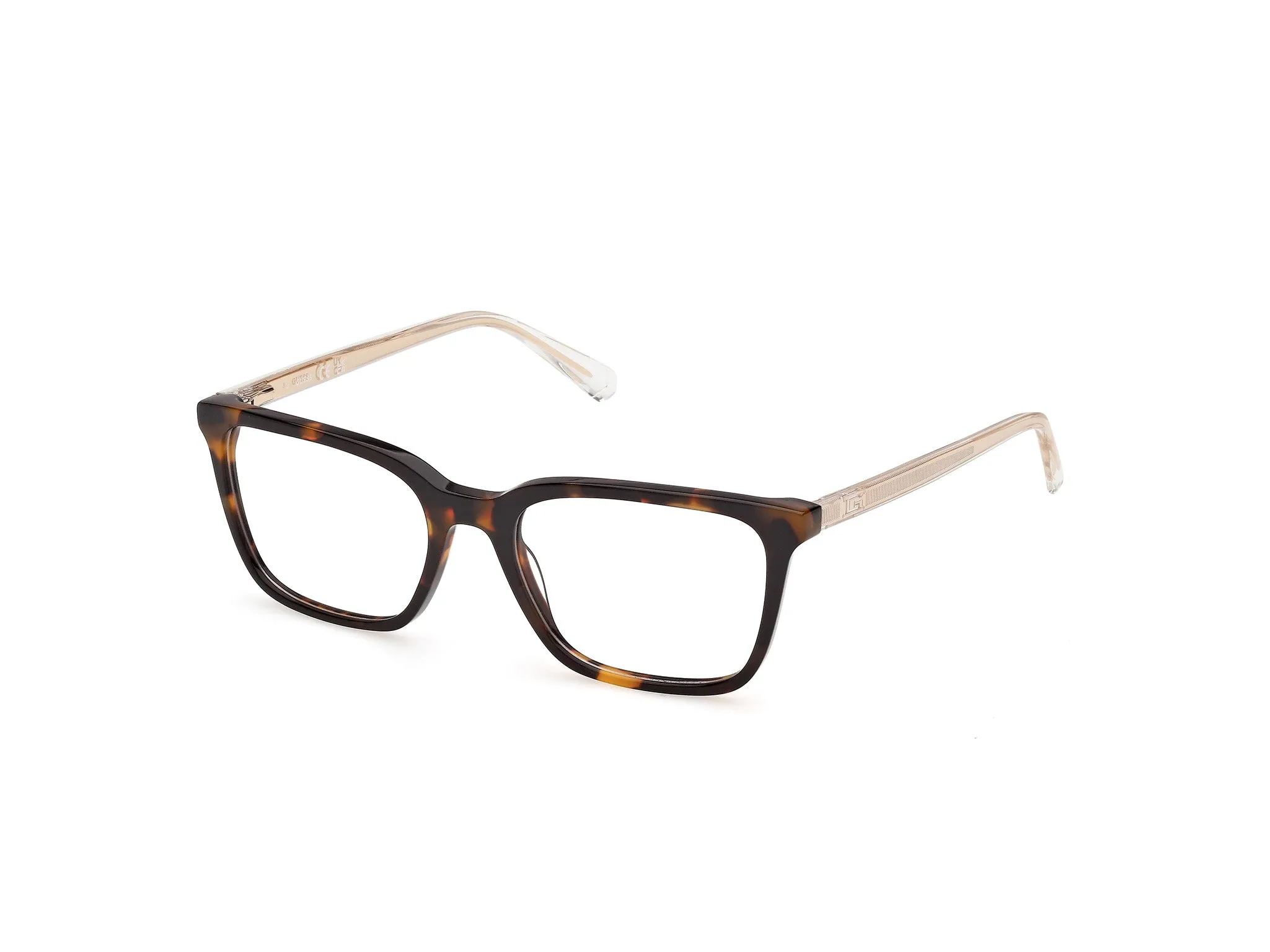 Guess GU50391 52 Montature da vista Acetato Havana Squadrata Normale - immagine 1