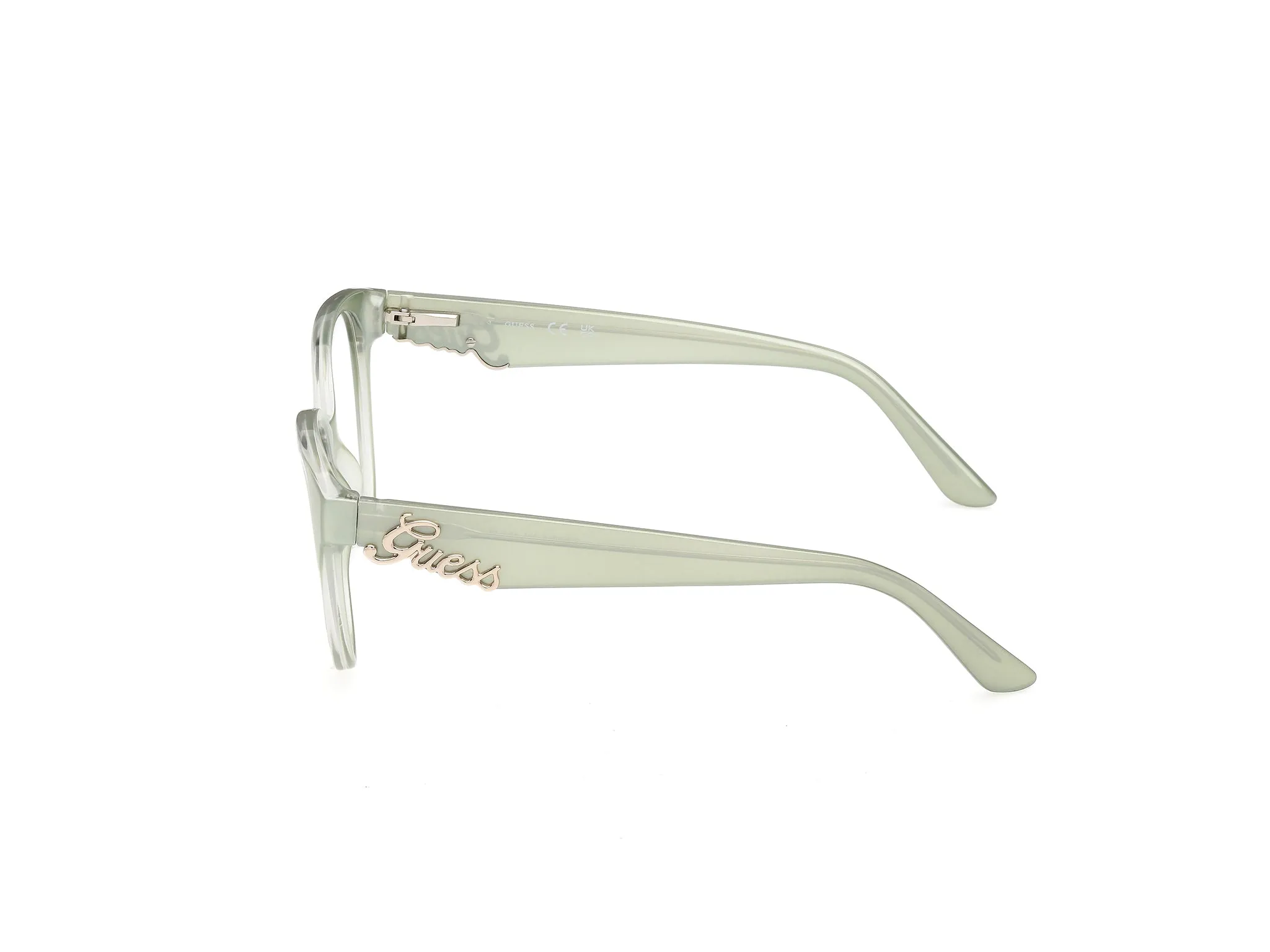 Guess GU50388 95 Montature da vista Iniettato Verde Rotonda Normale - immagine 3