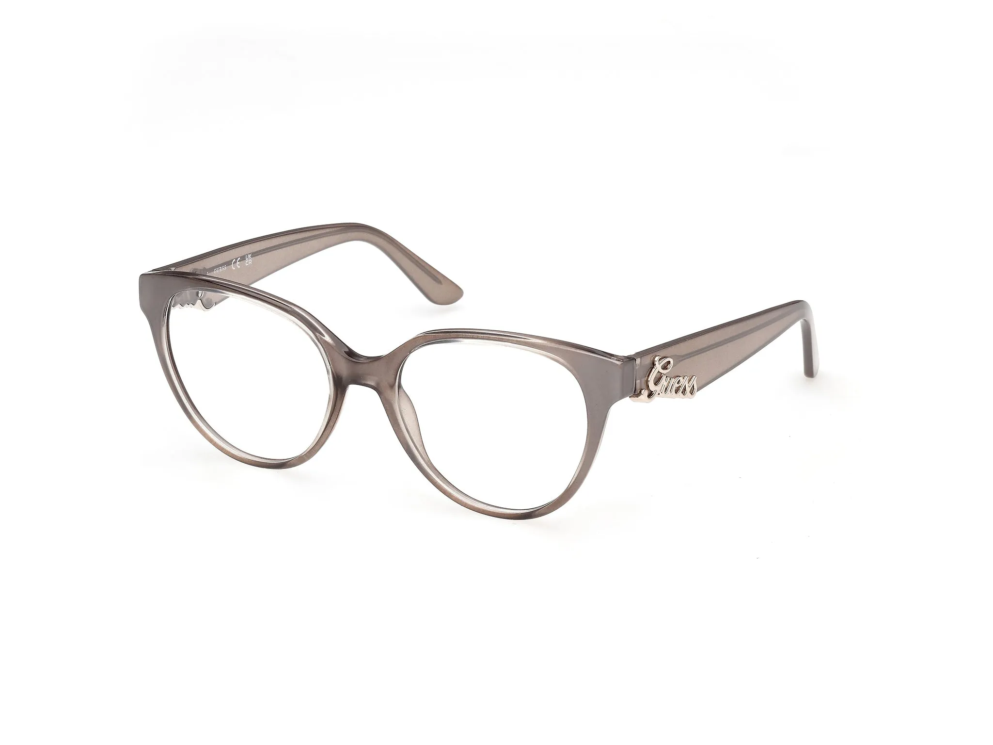 Guess GU50388 20 Montature da vista Iniettato Grigio Rotonda Normale - immagine 1