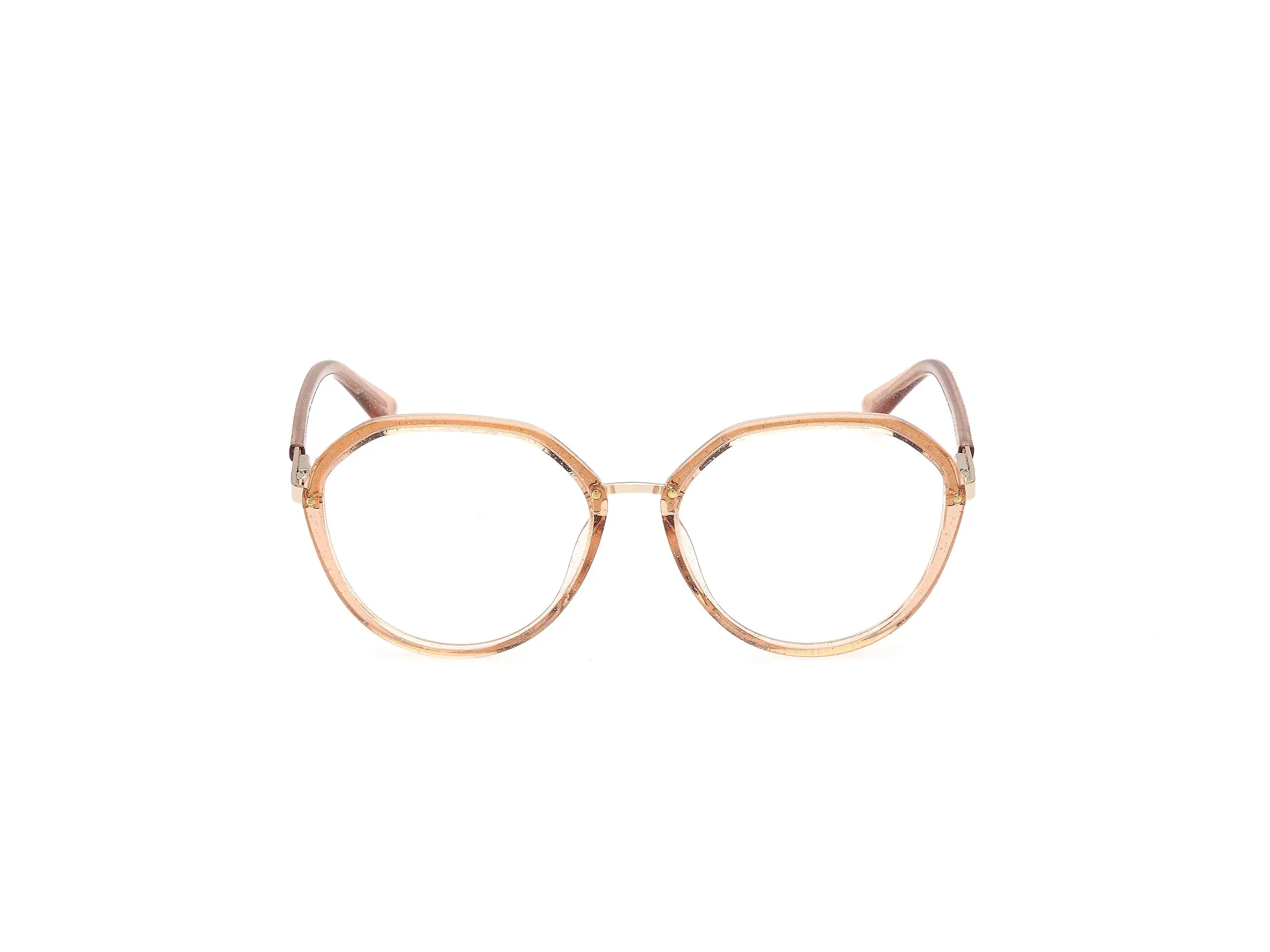 Guess GU50387 44 Montature da vista Iniettato Arancione Rotonda Normale - immagine 2