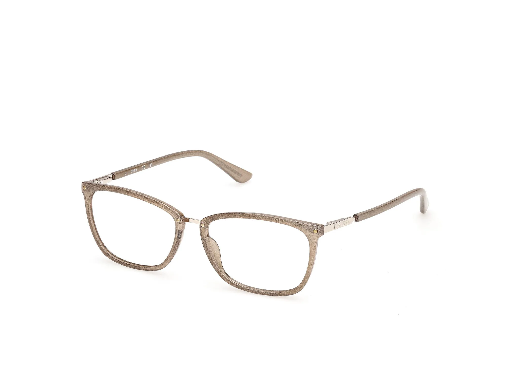 Guess GU50386 59 Montature da vista Iniettato Beige Squadrata Normale - immagine 1