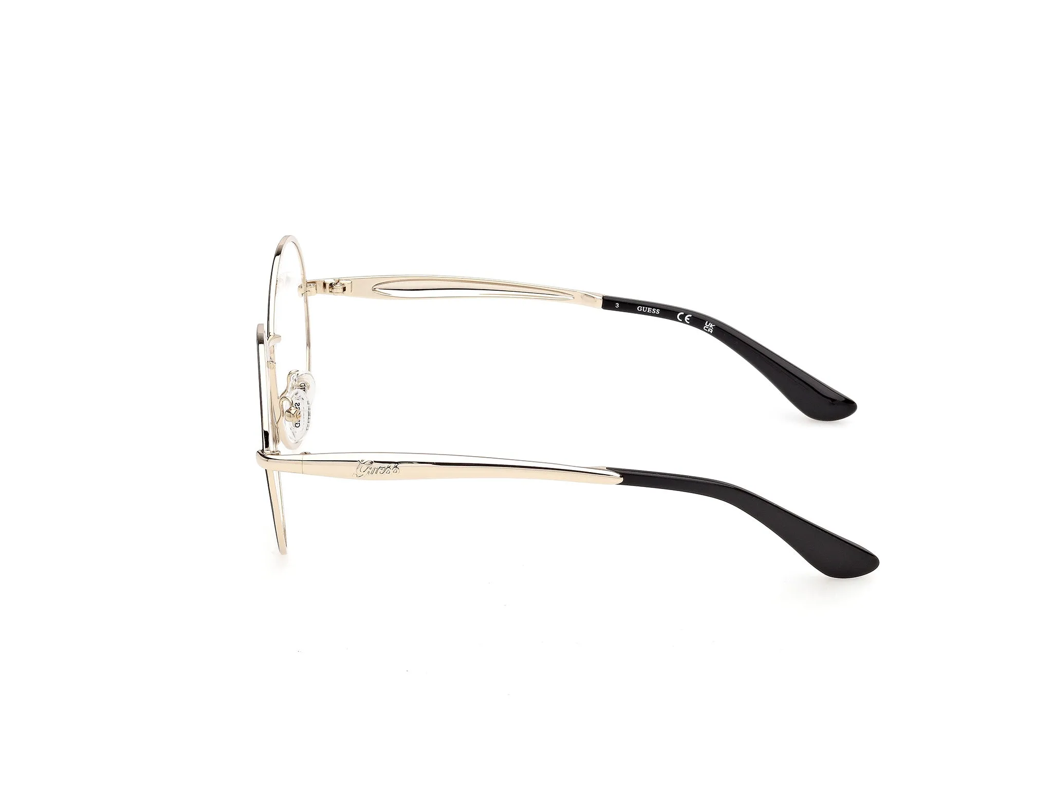 Guess GU50385 5 Montature da vista Metallo Oro Rotonda Normale - immagine 3