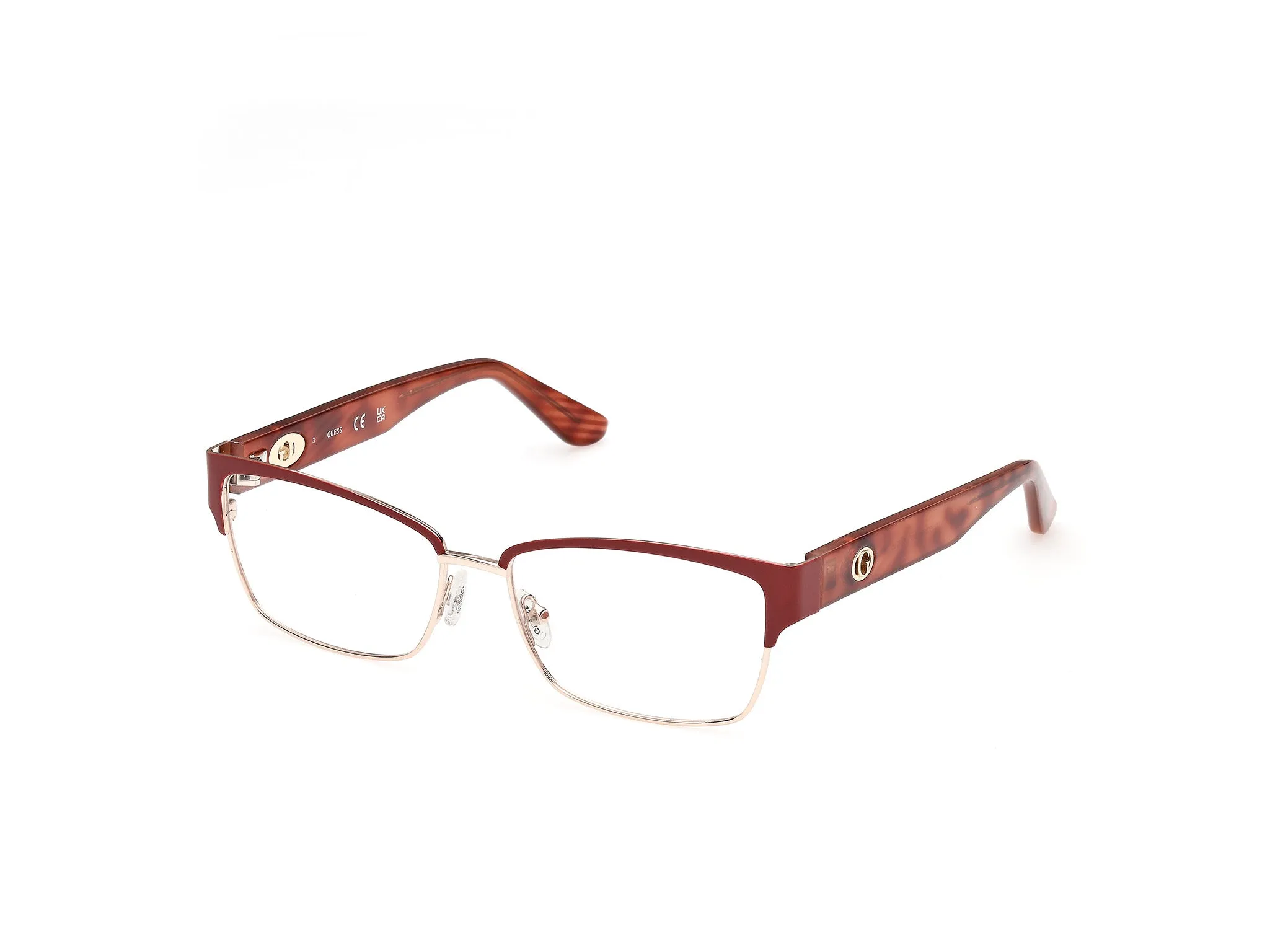 Guess GU50383 67 Montature da vista Metallo Rosso Squadrata Normale - immagine 1