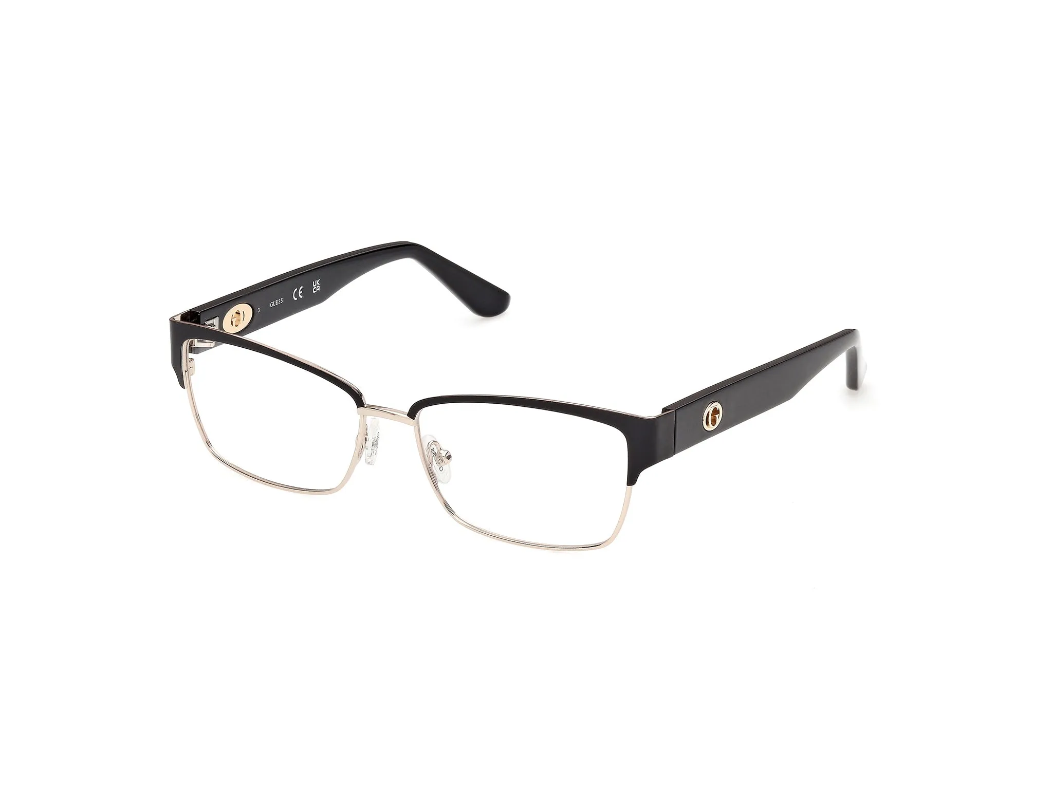 Guess GU50383 2 Montature da vista Metallo Nero Squadrata Normale - immagine 1