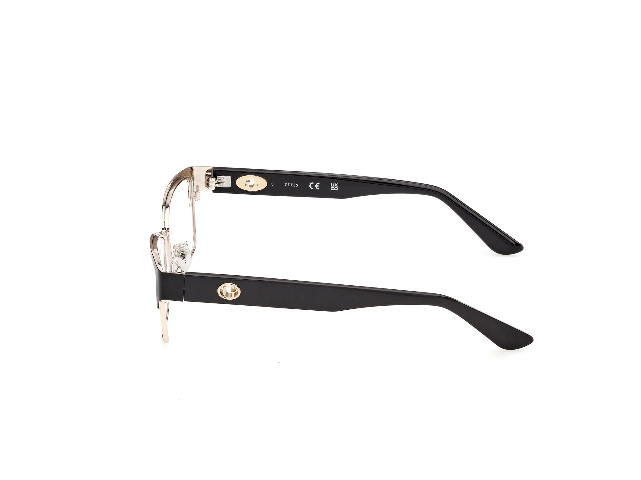 Guess GU50383 2 Montature da vista Metallo Nero Squadrata Normale - immagine 3